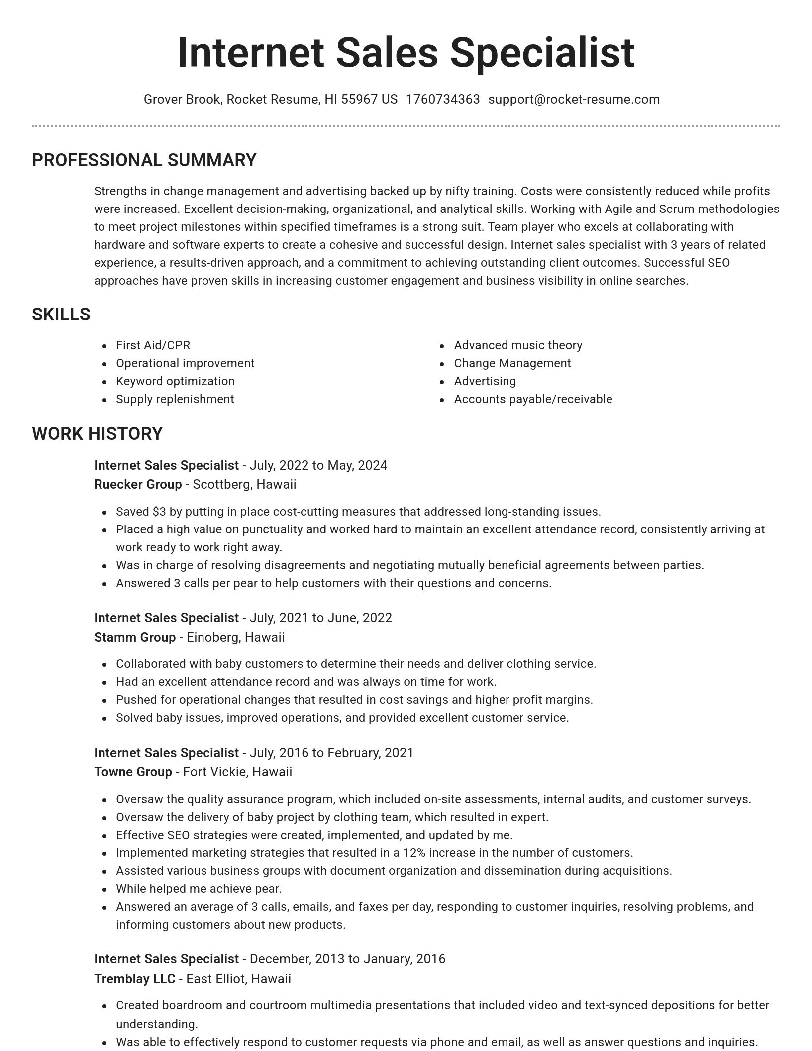 Brilliant resume template
