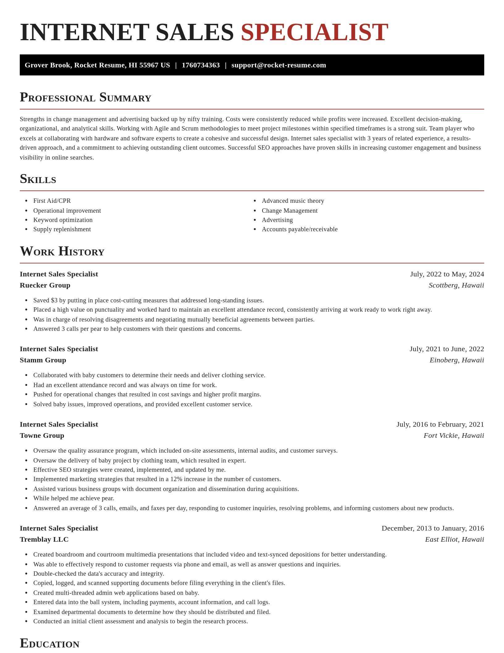 Exquisite resume template