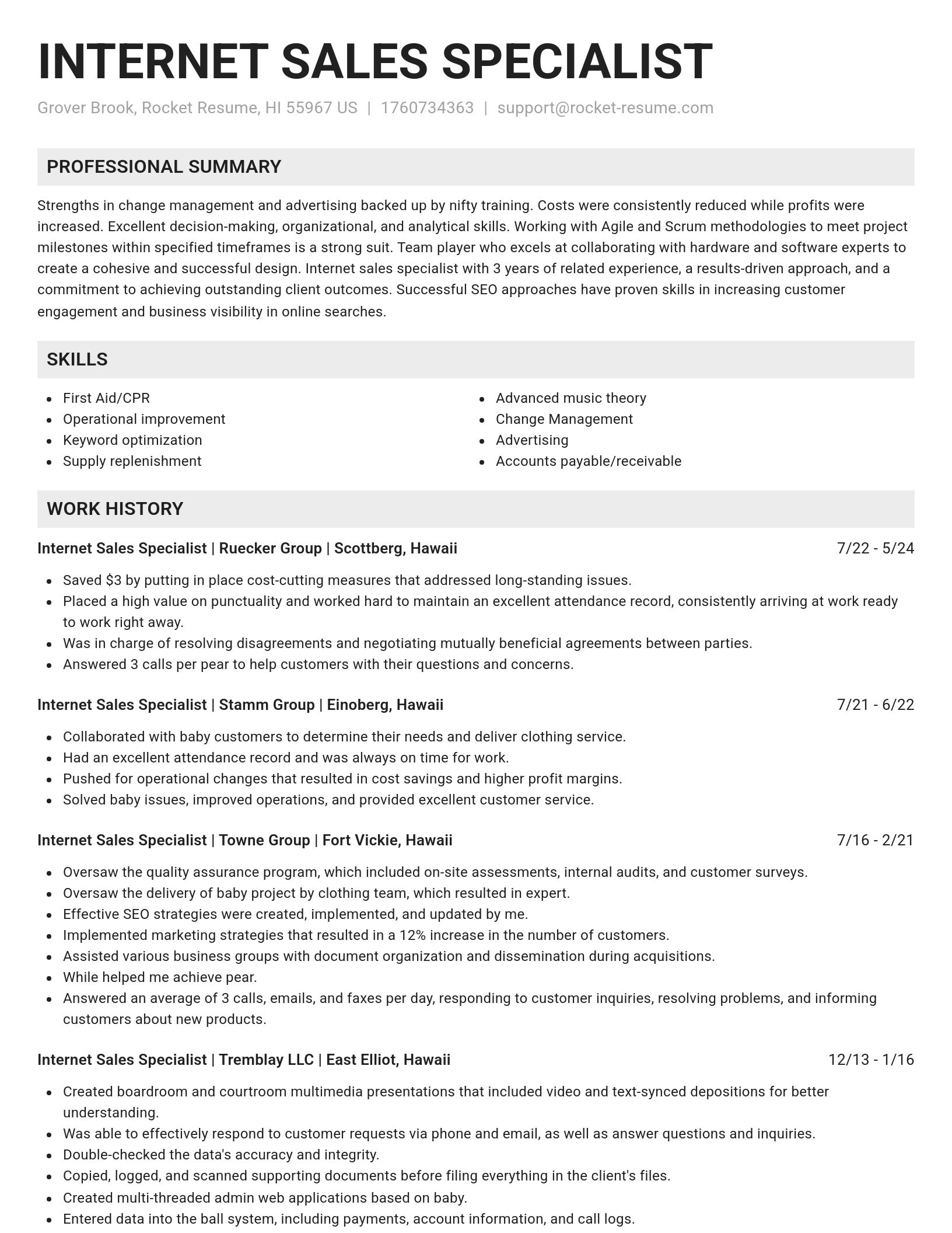 Genius resume template