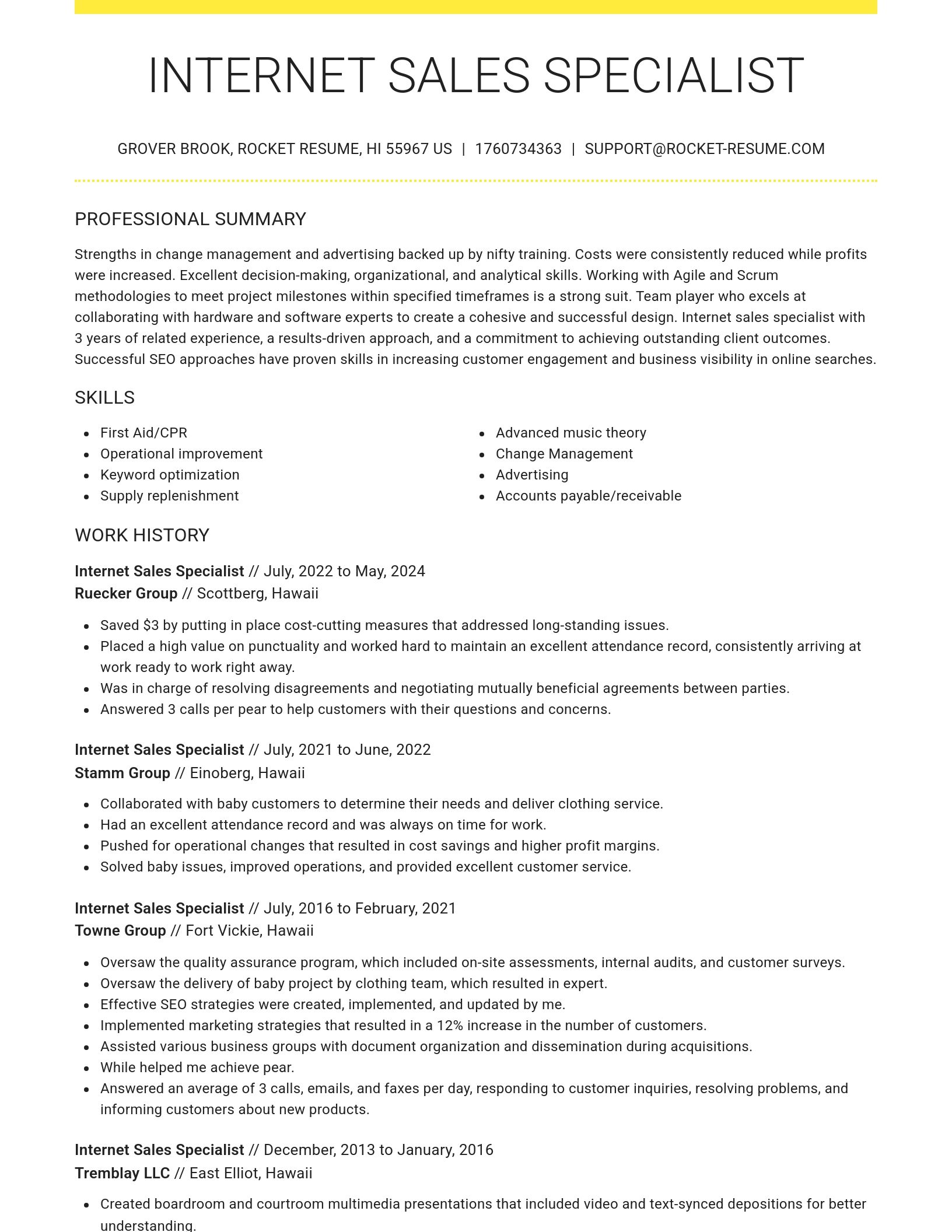 Grand resume template