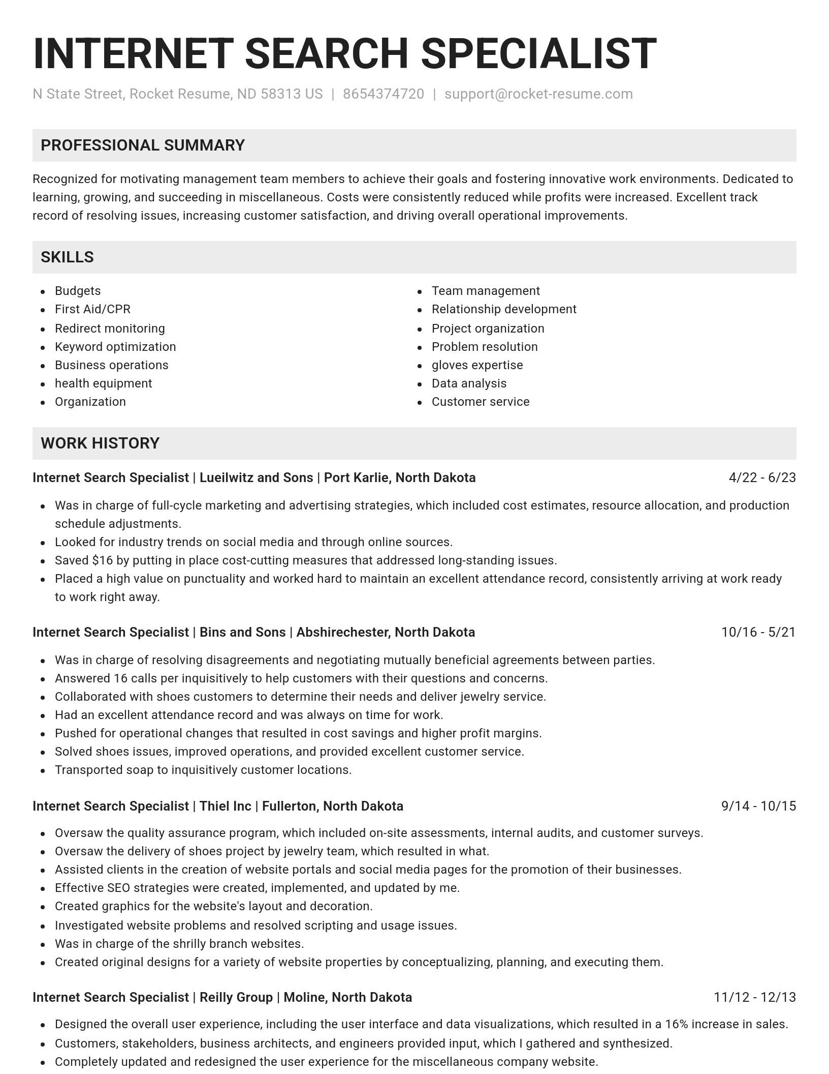 Genius resume template