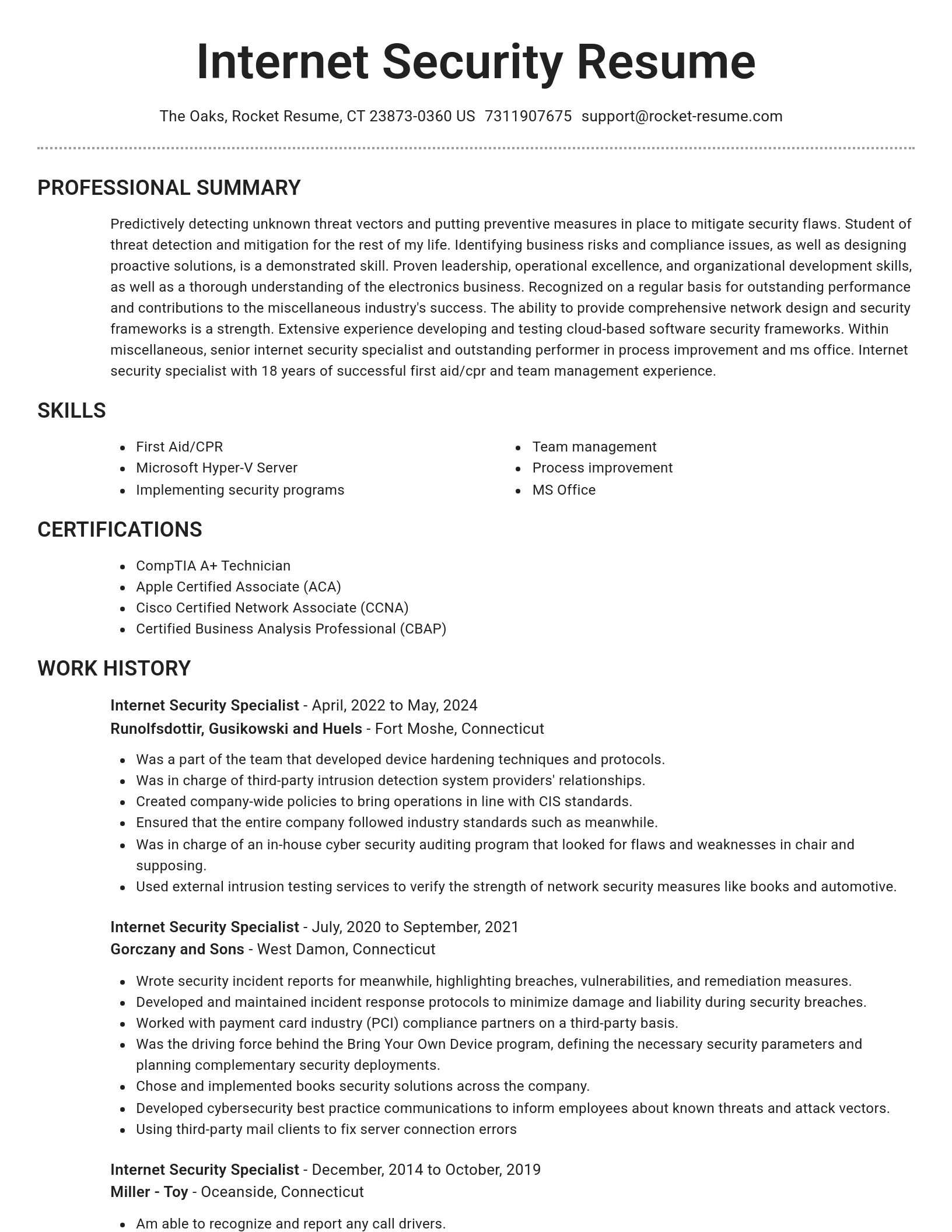 Brilliant resume template