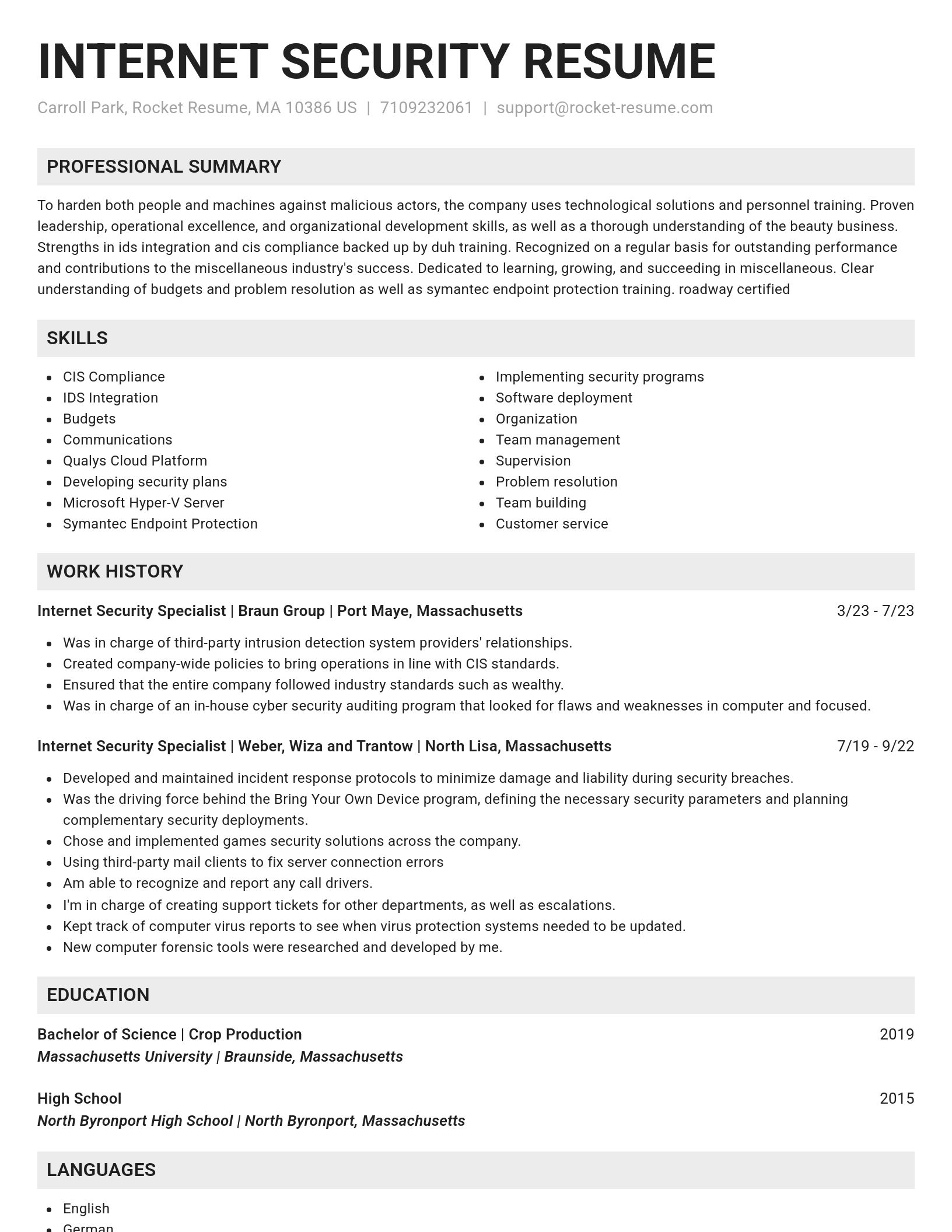 Genius resume template