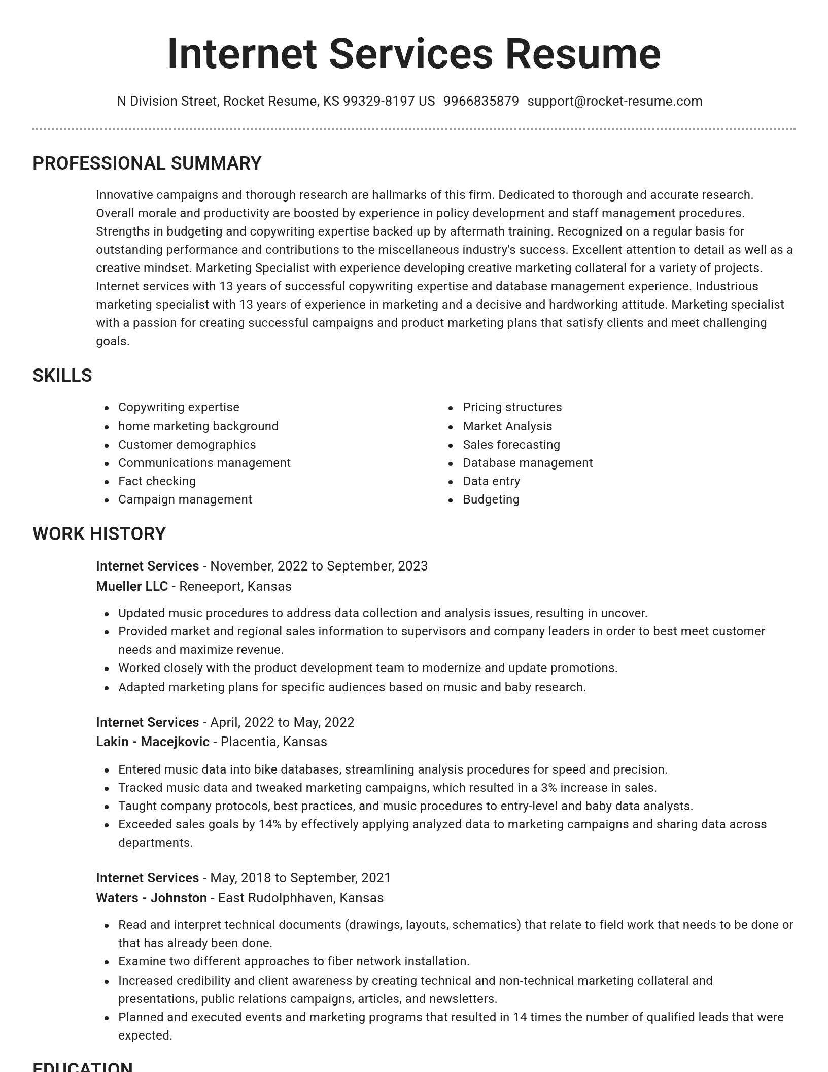 Brilliant resume template