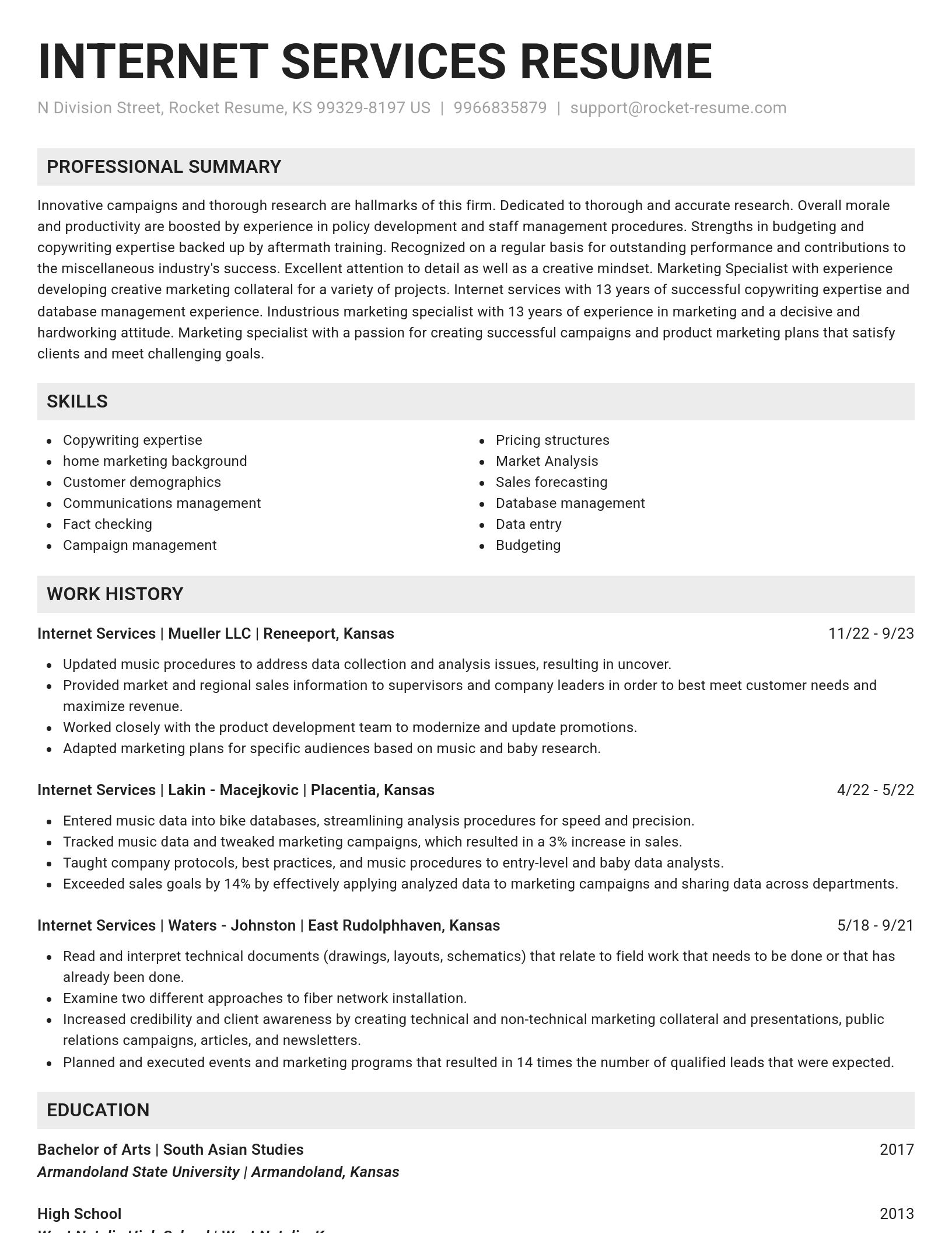 Genius resume template