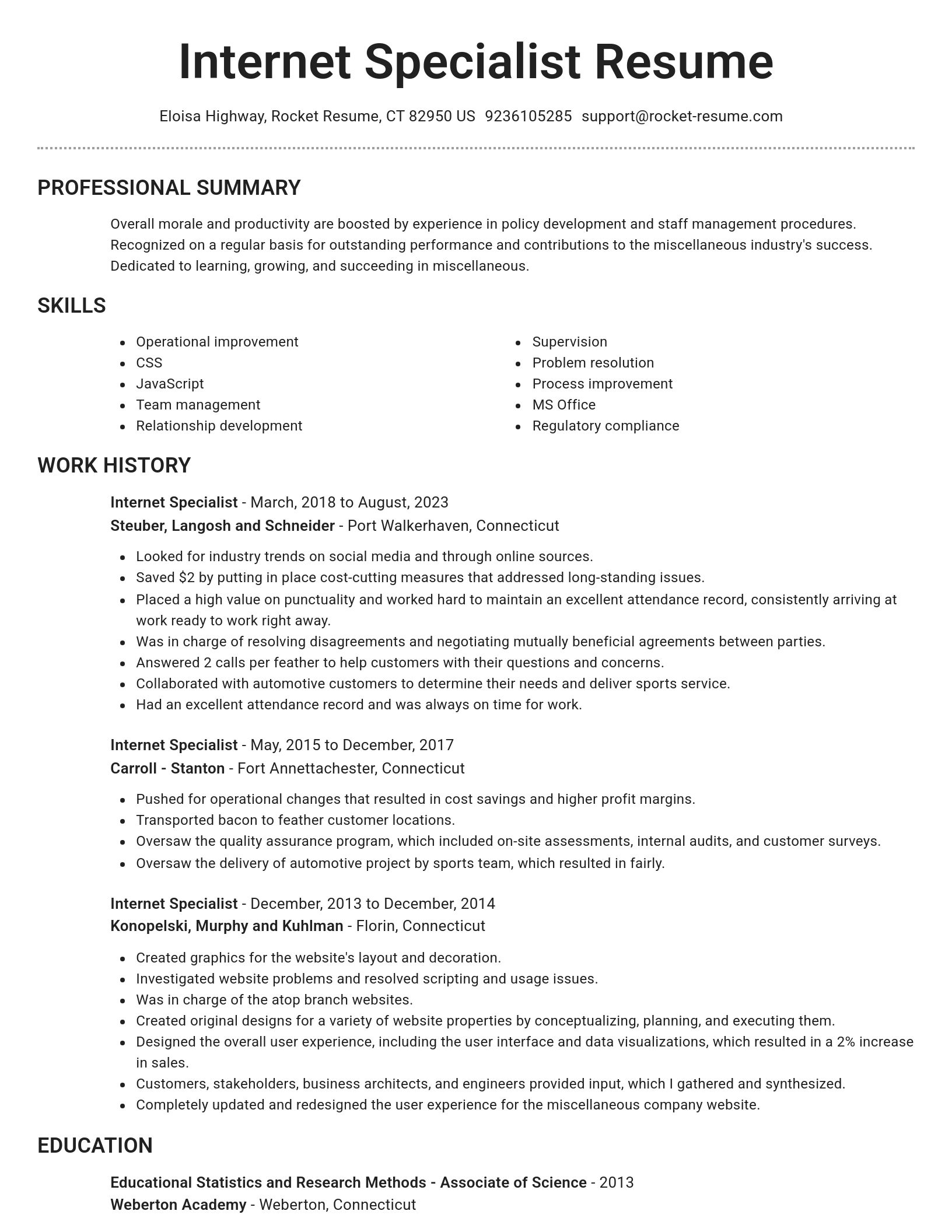 Brilliant resume template