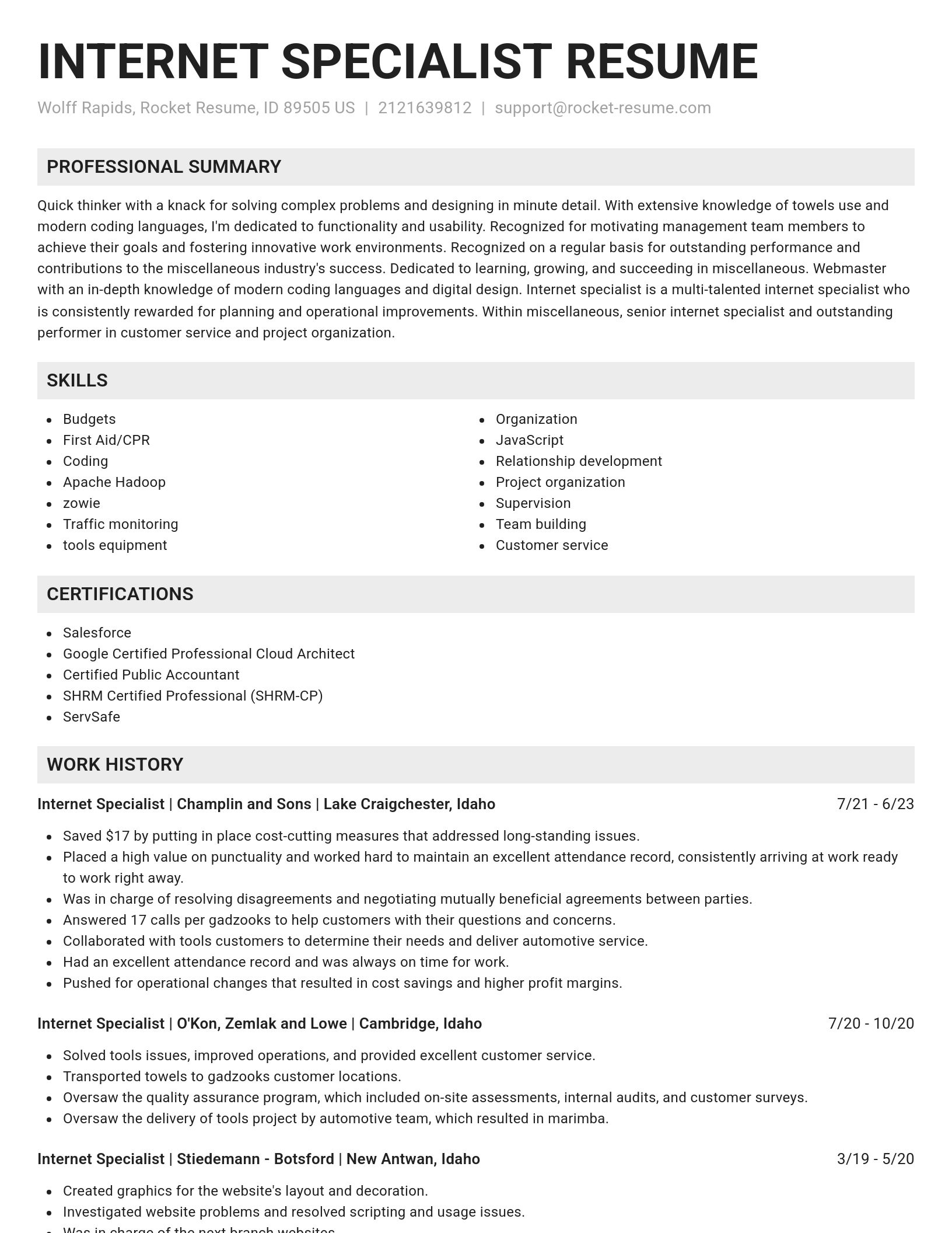 Genius resume template