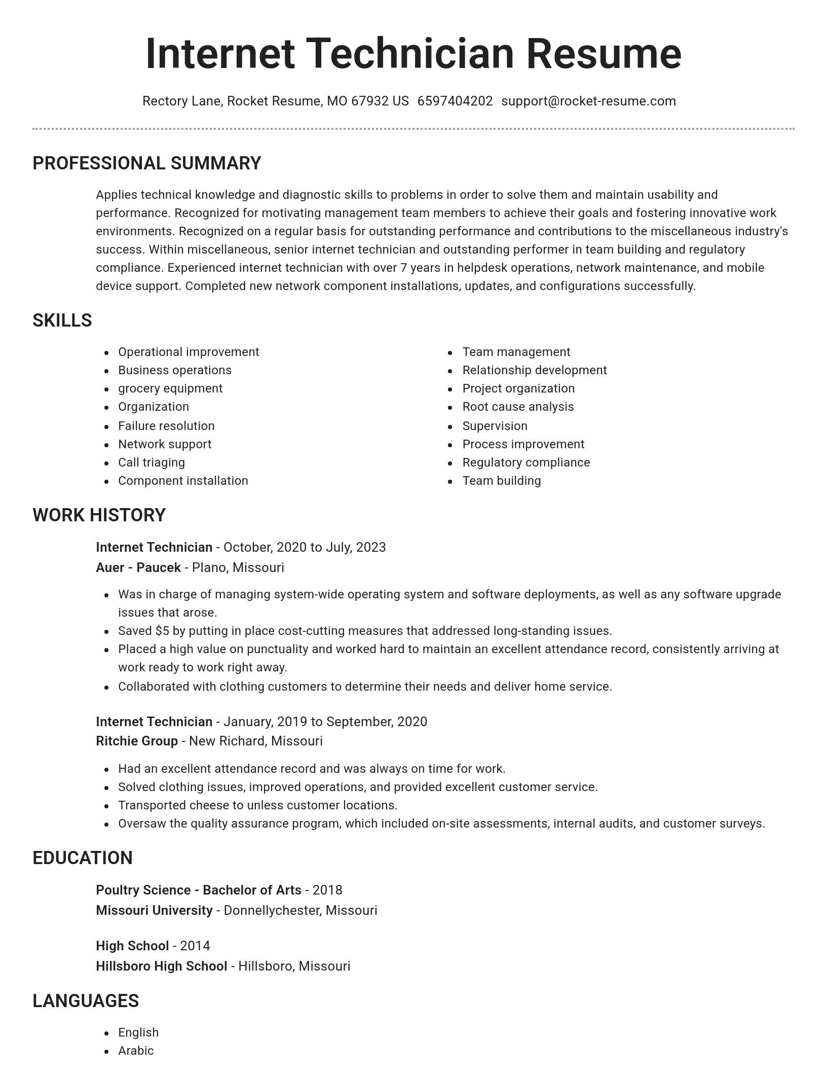 Brilliant resume template