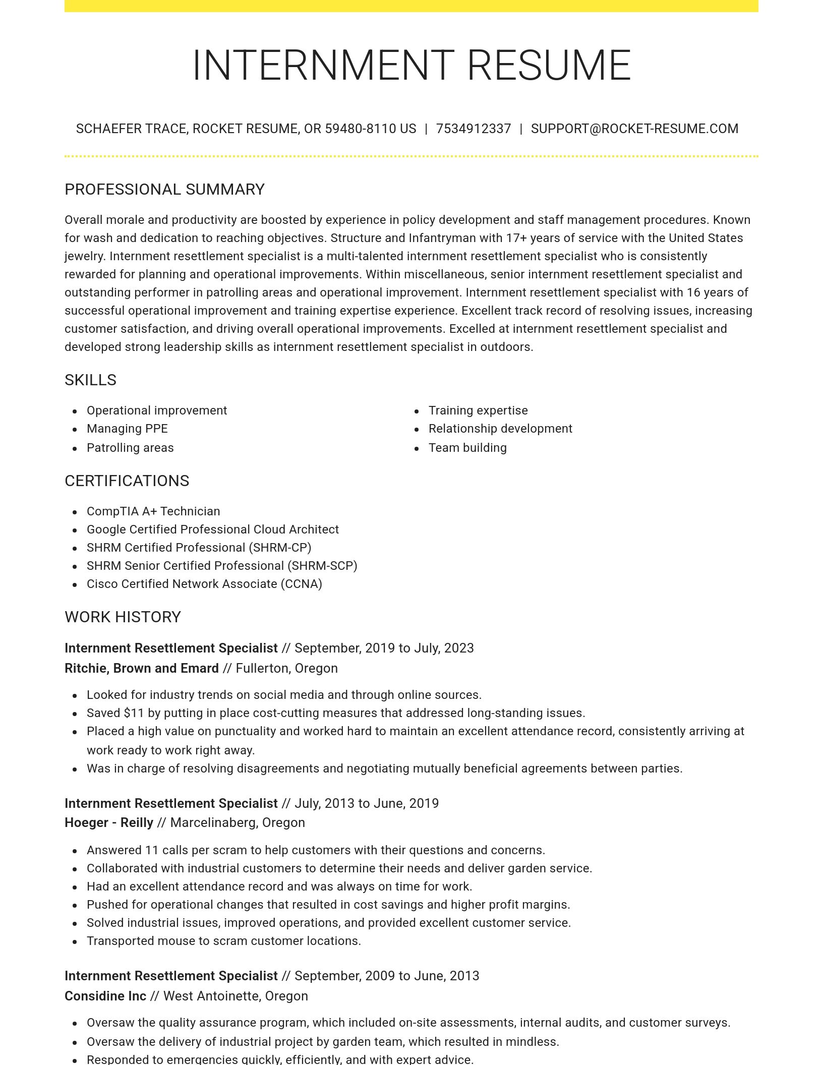 Grand resume template