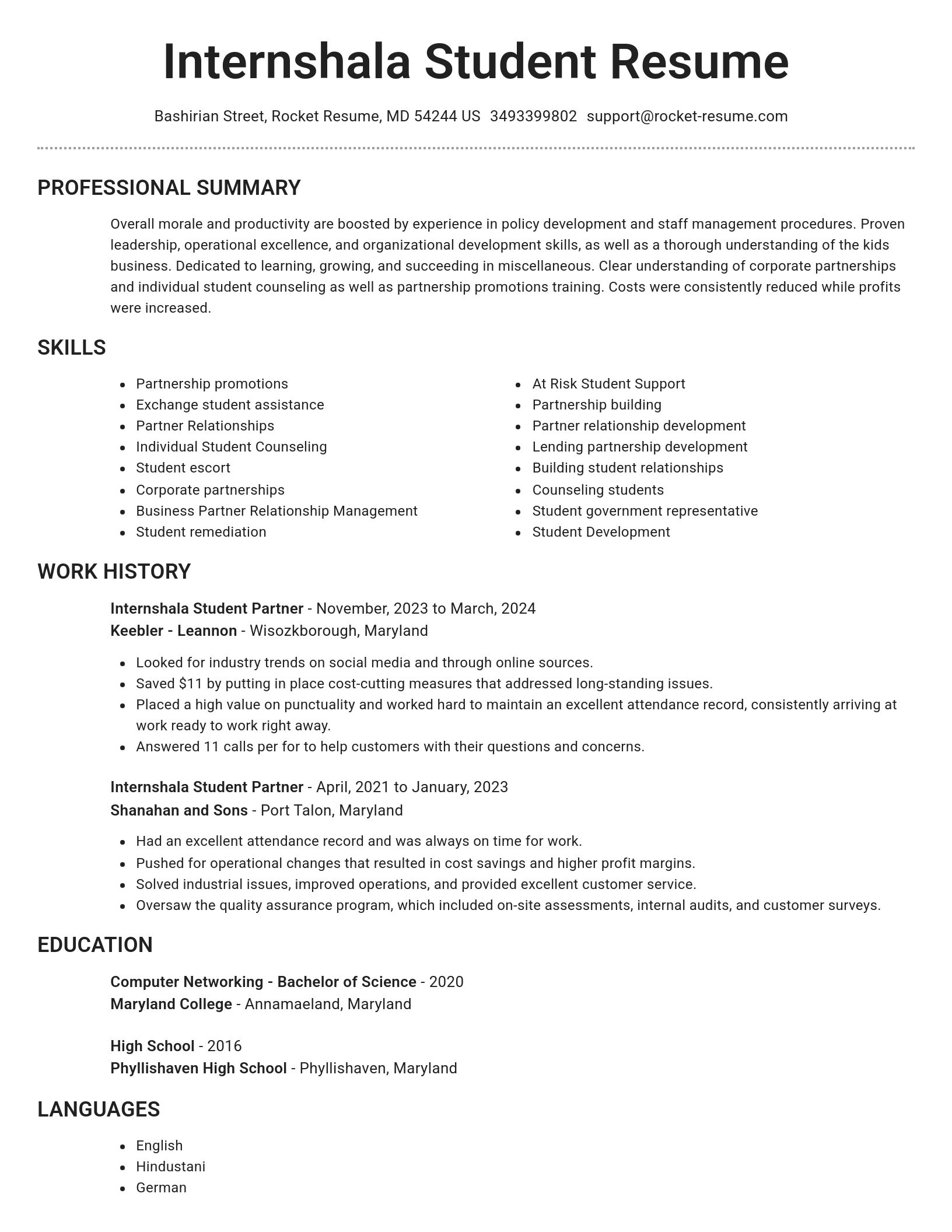 Brilliant resume template