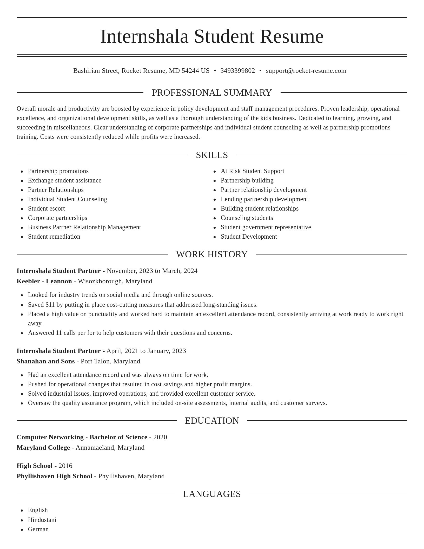 Elegant resume template