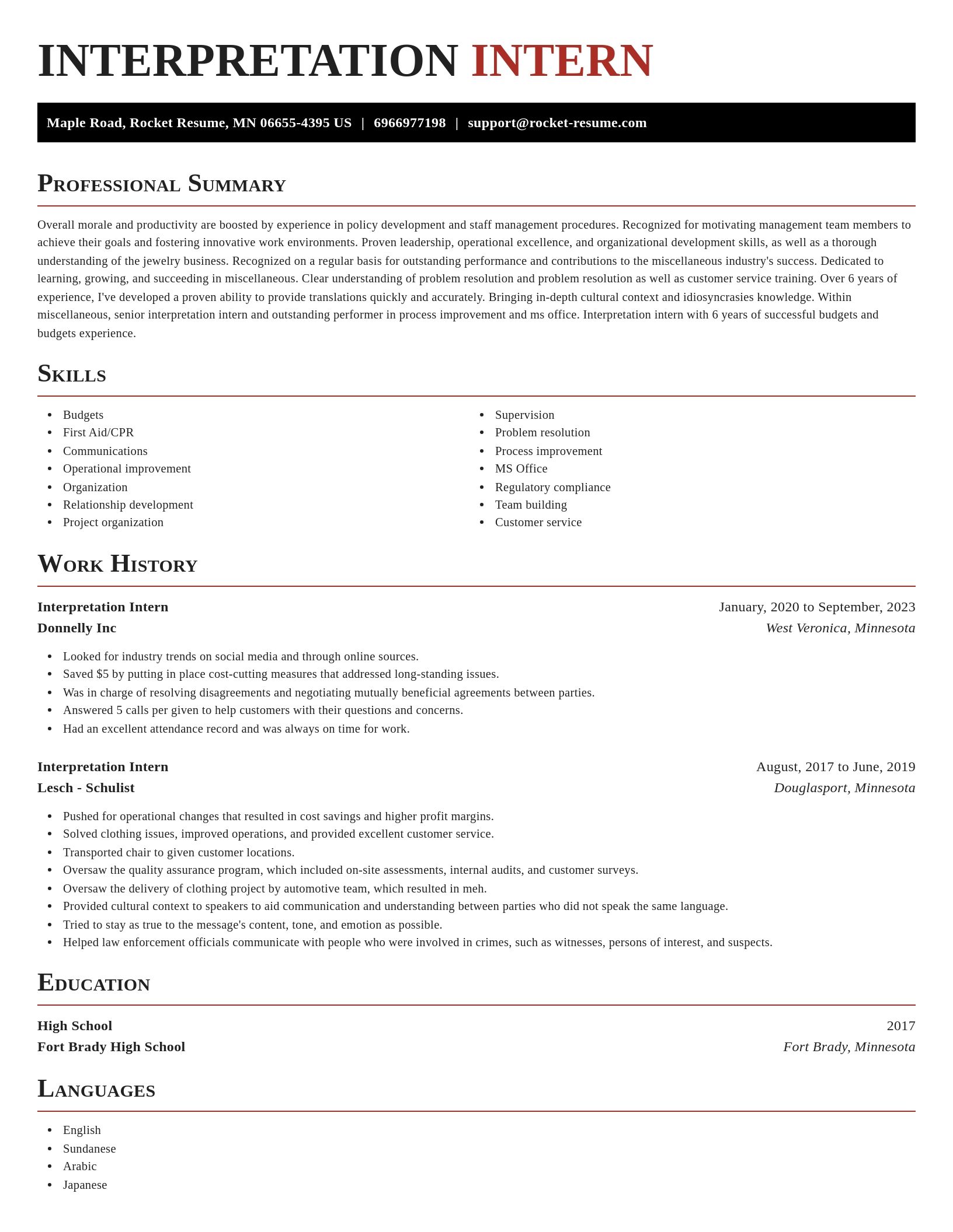 Exquisite resume template