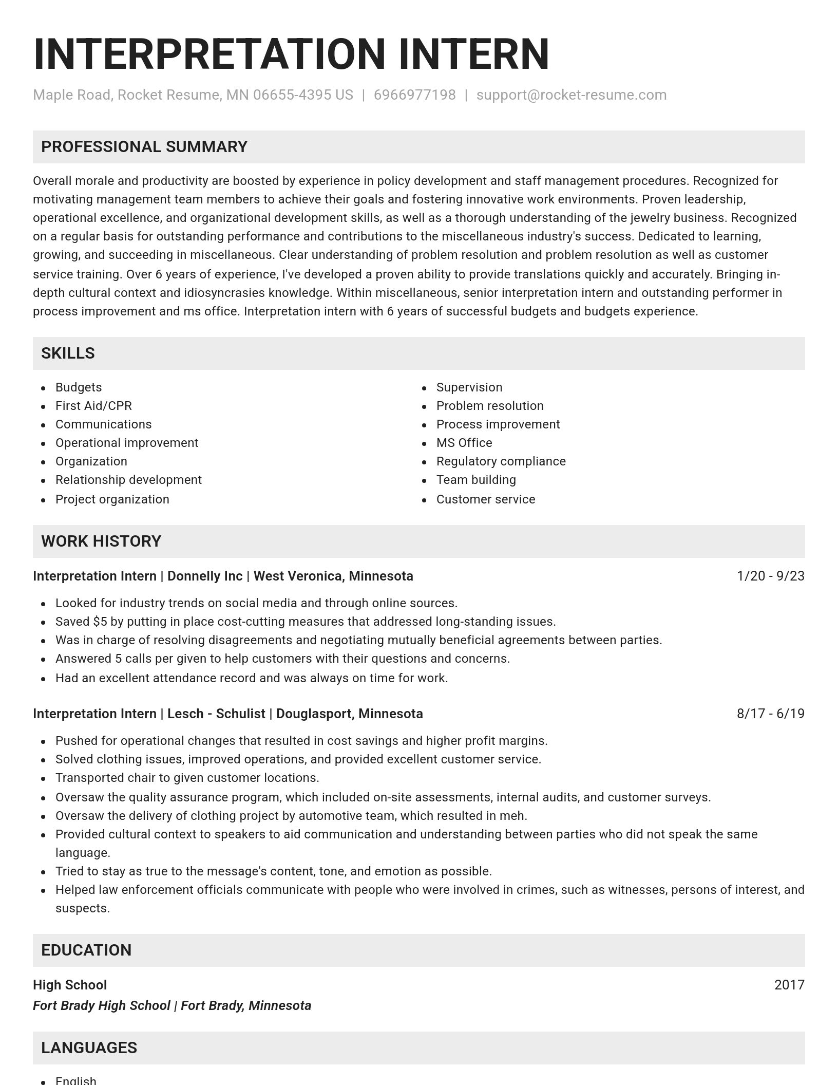 Genius resume template