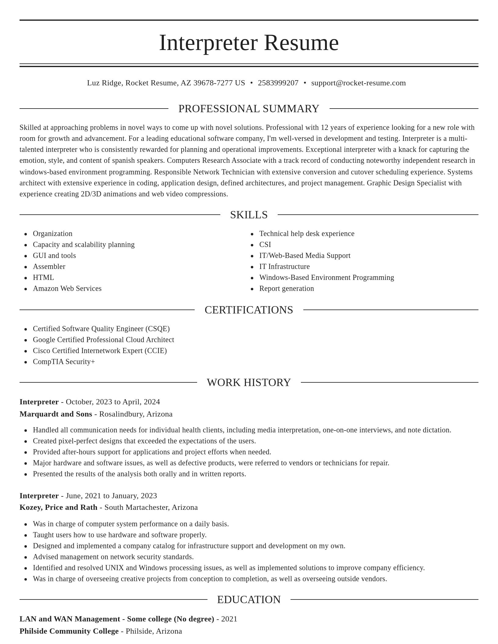 Elegant resume template