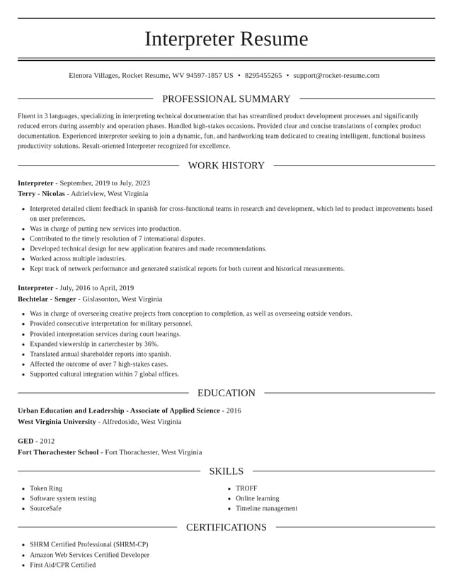 Elegant resume template