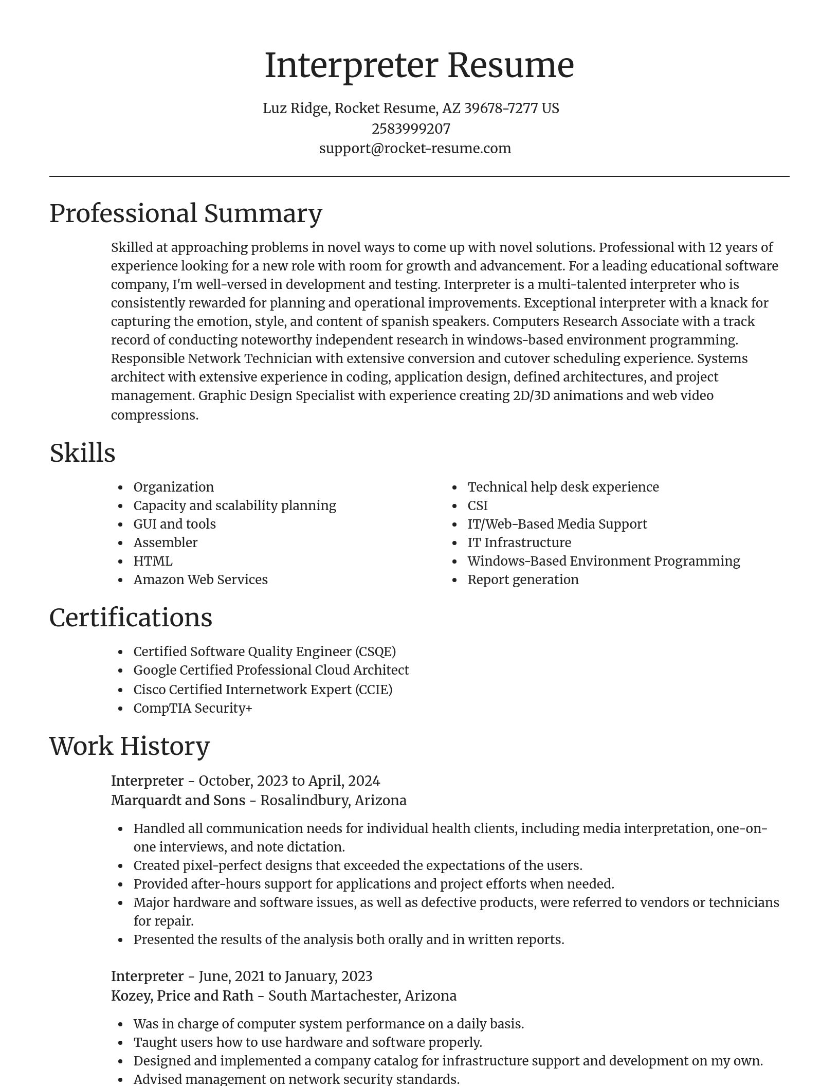 Focal Point resume template