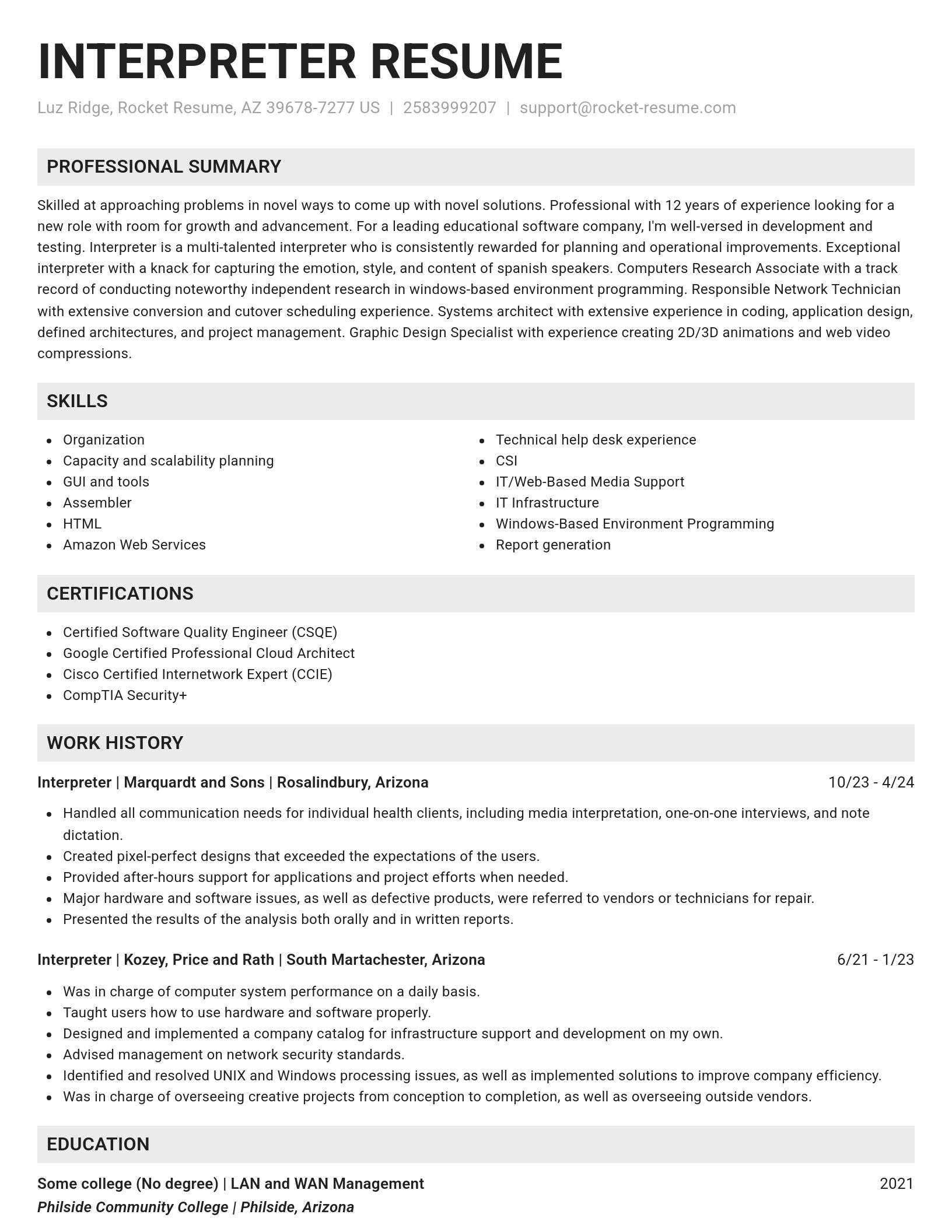 Genius resume template
