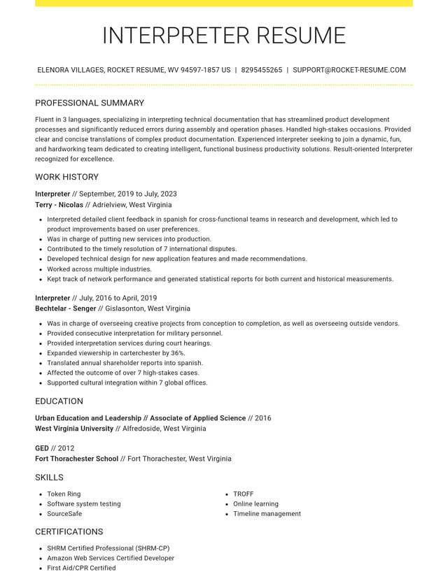 Grand resume template