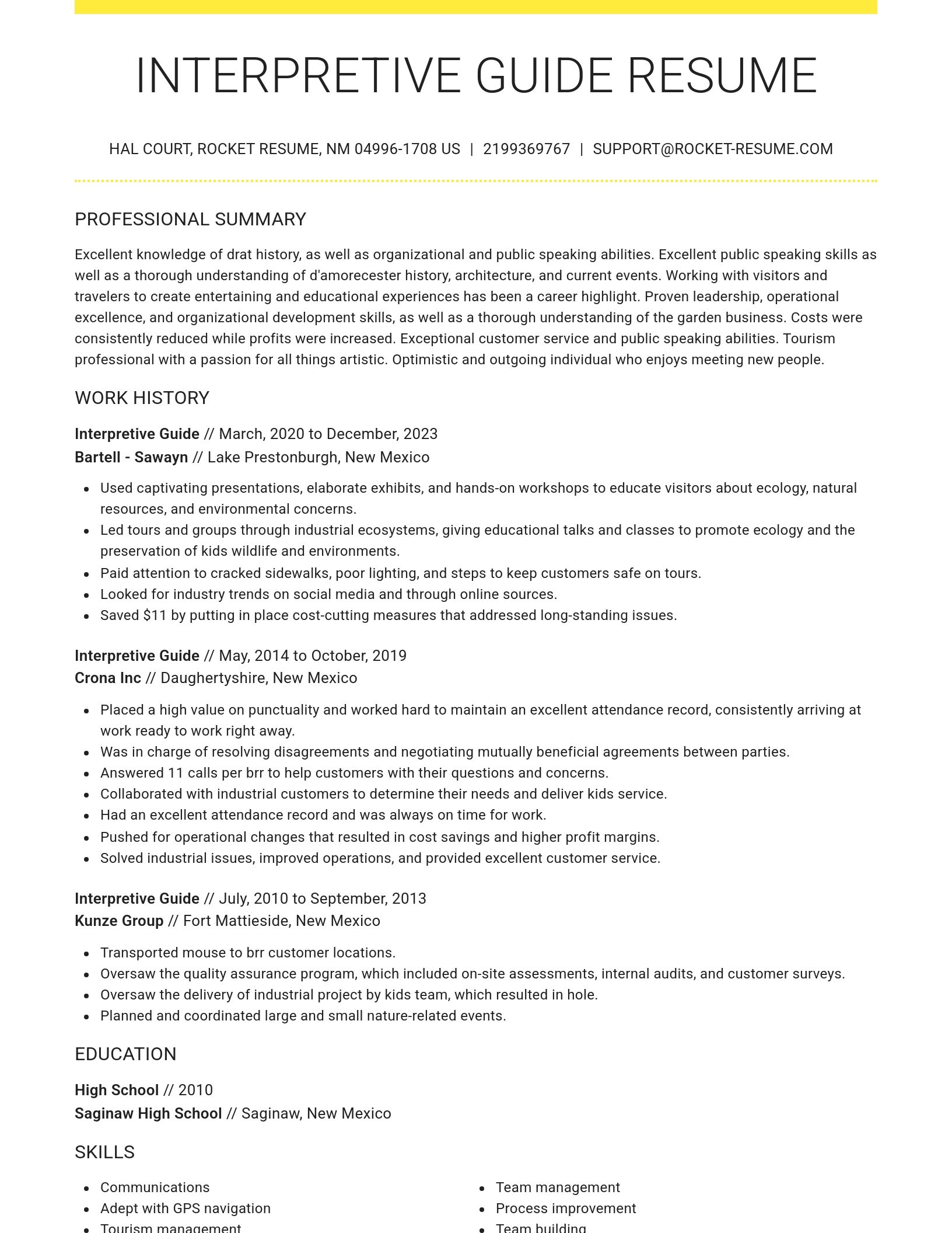 Grand resume template