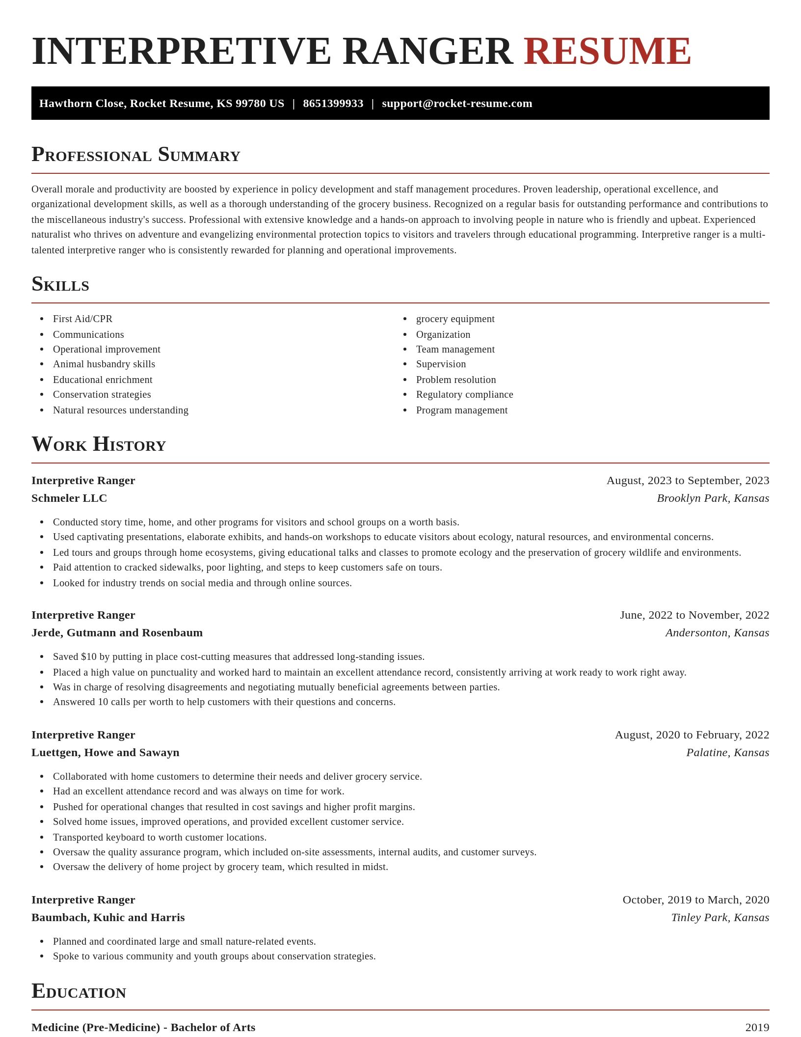 Exquisite resume template