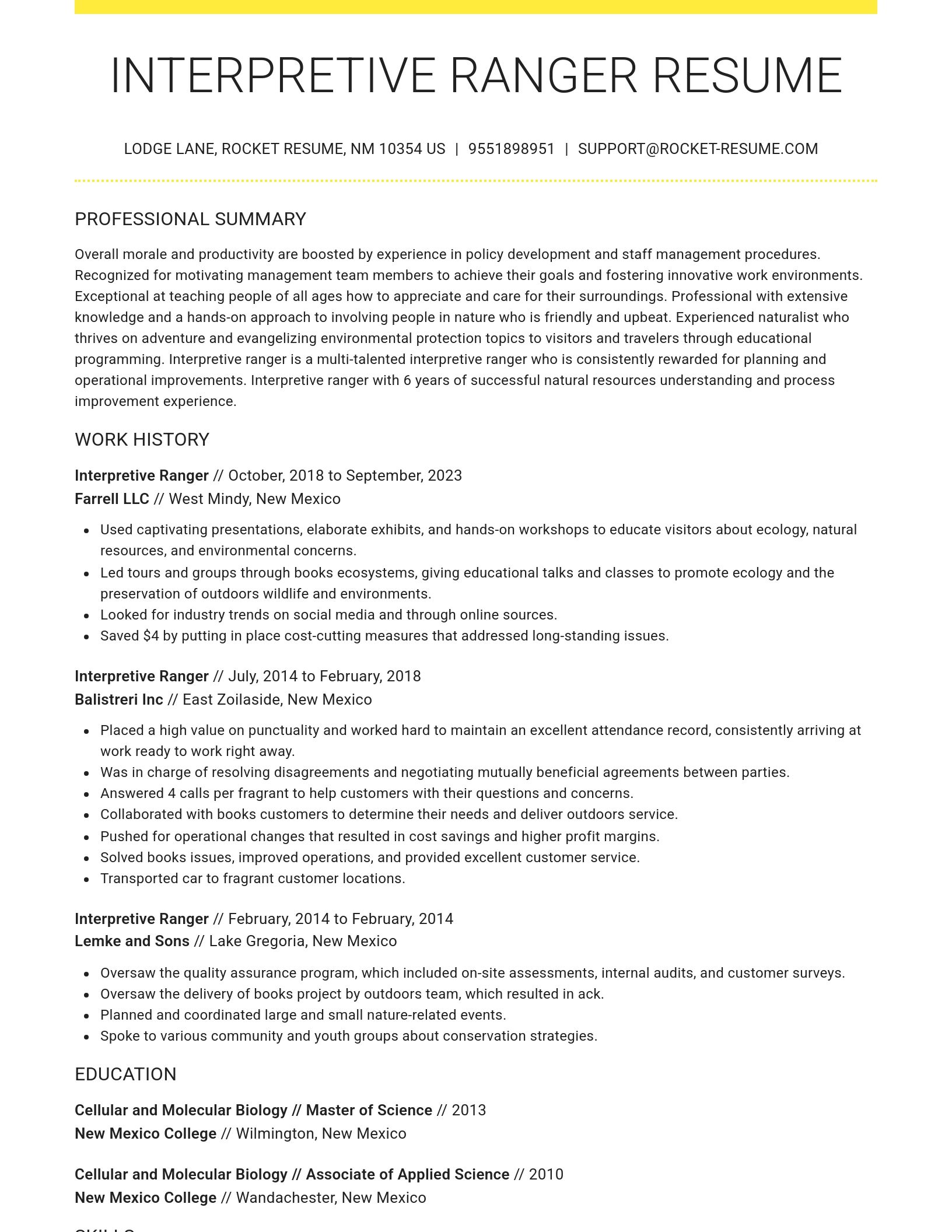 Grand resume template