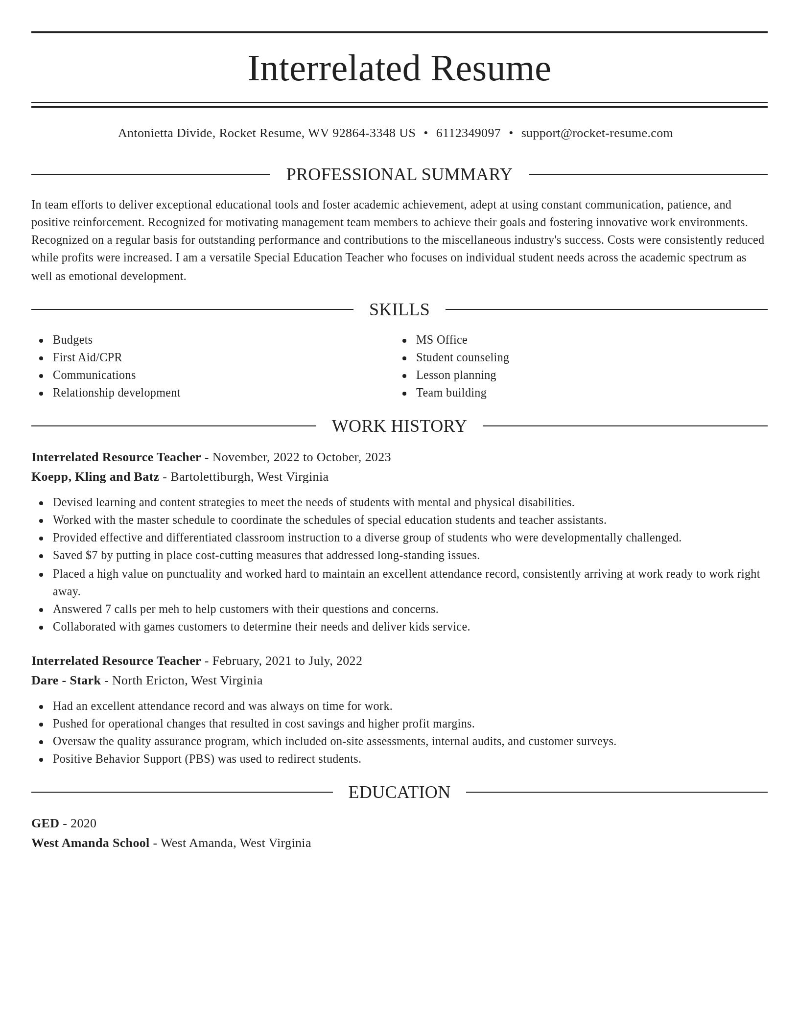 Elegant resume template