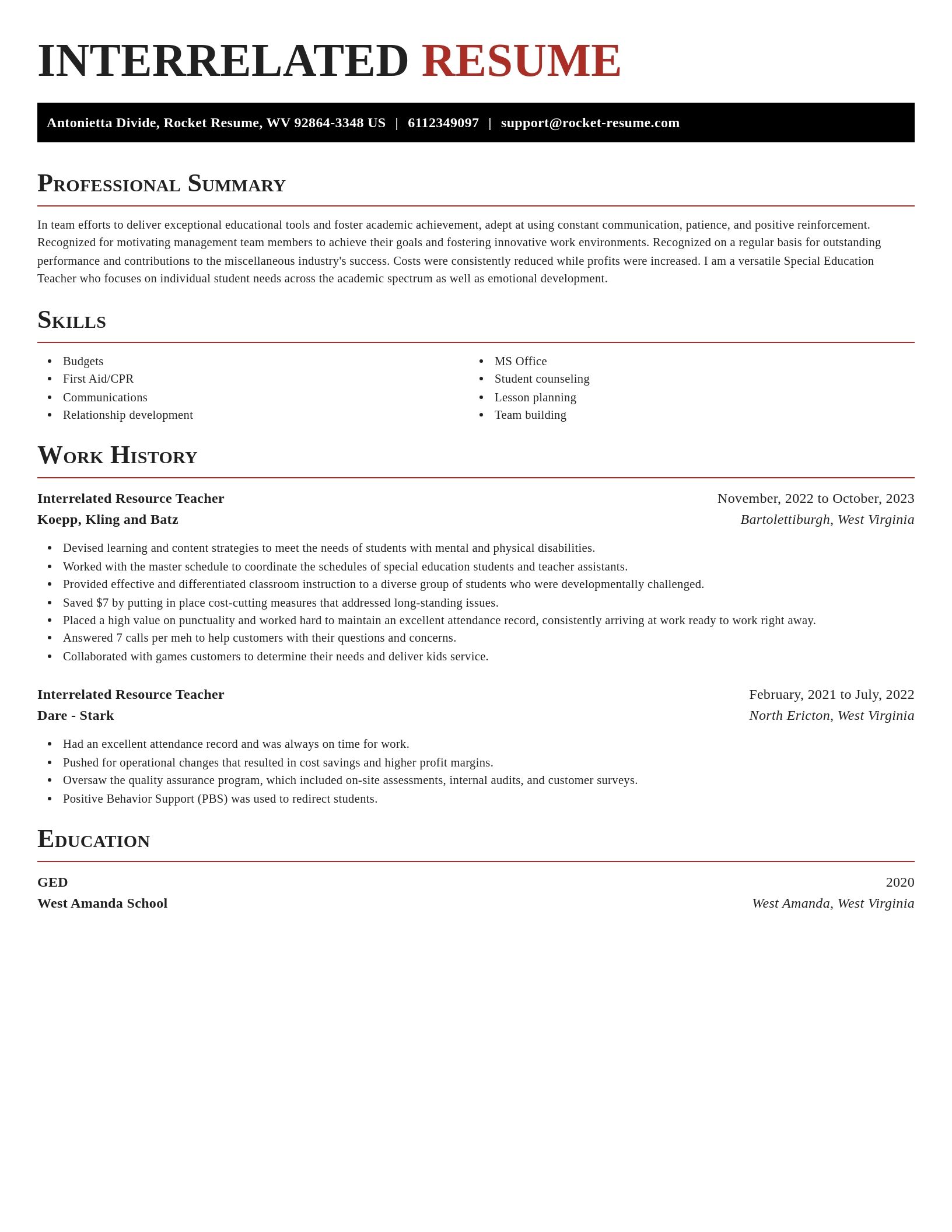 Exquisite resume template
