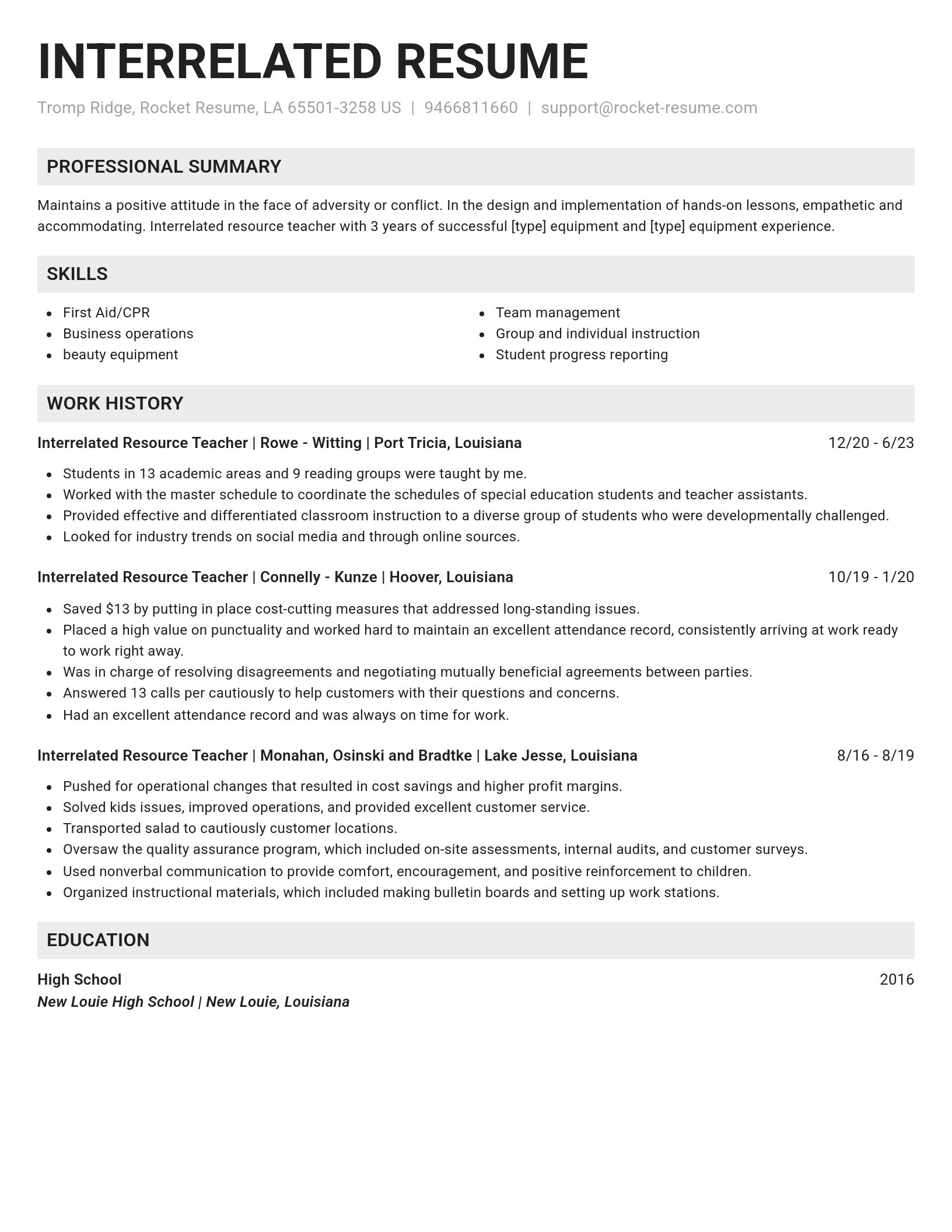 Genius resume template