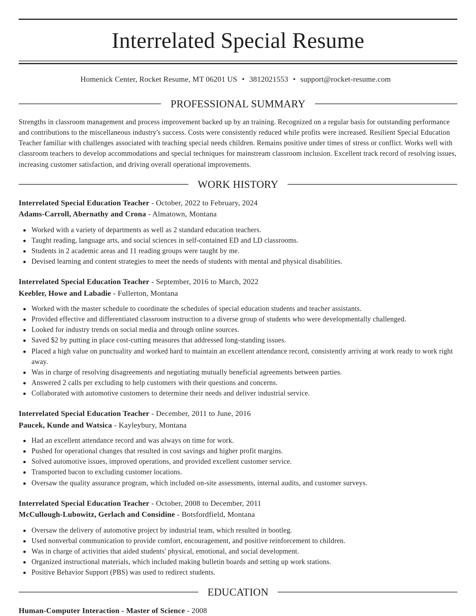 Elegant resume template