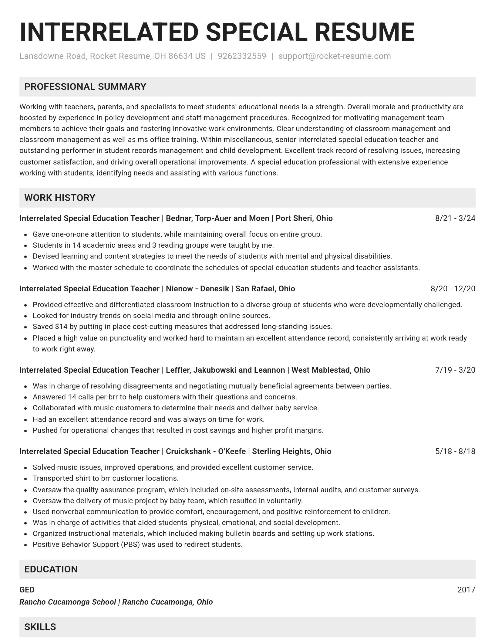 Genius resume template