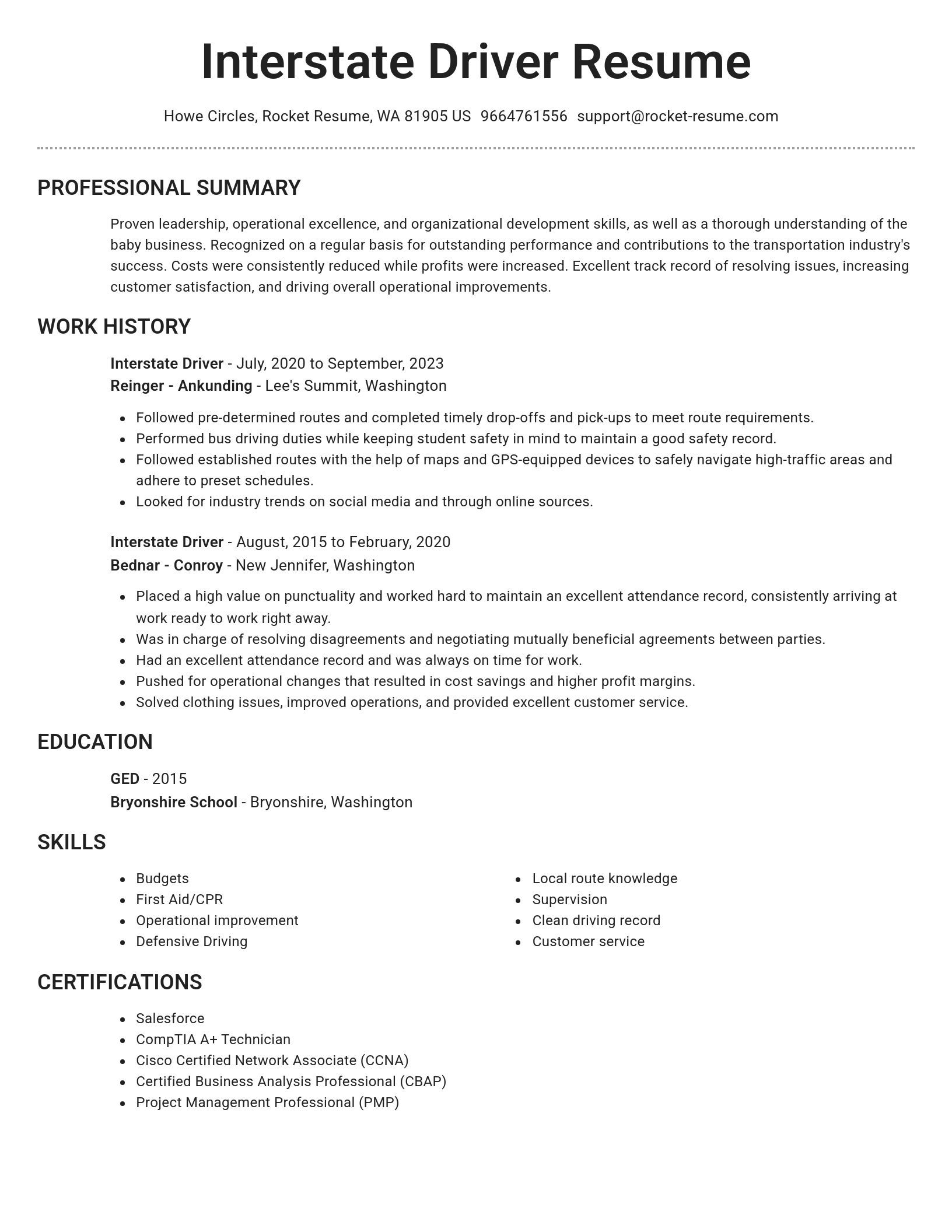 Brilliant resume template