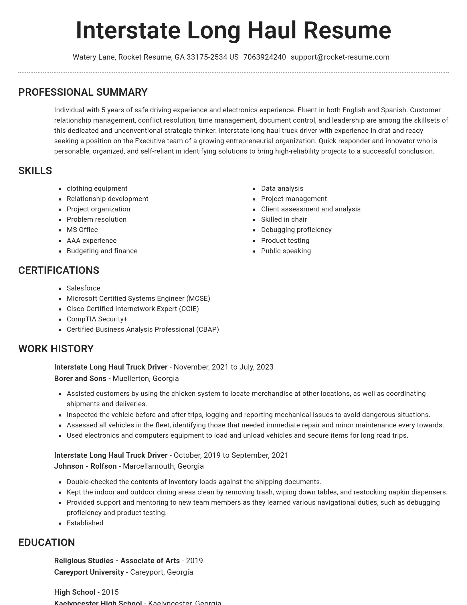 Brilliant resume template