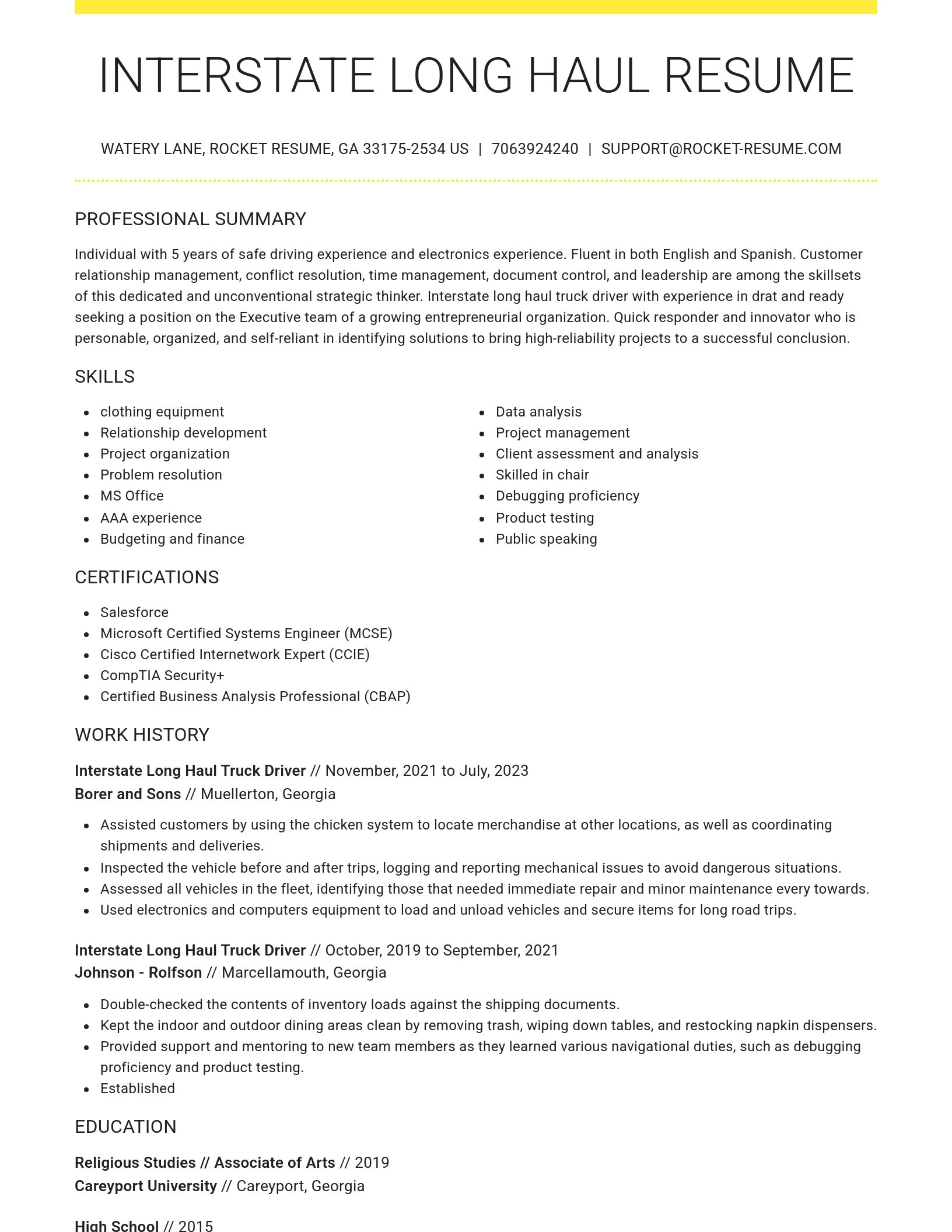 Grand resume template
