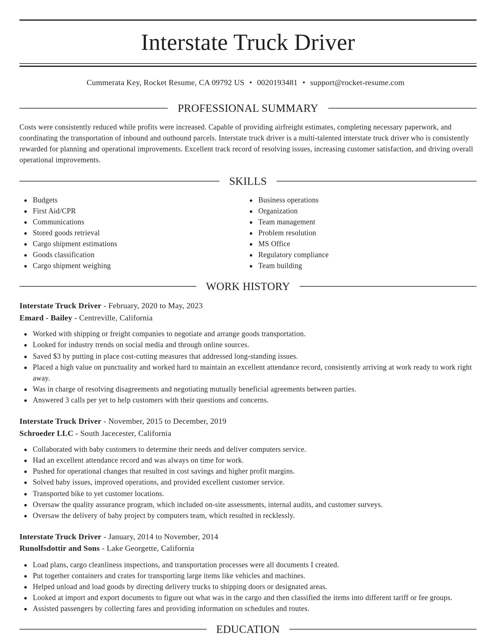 Elegant resume template