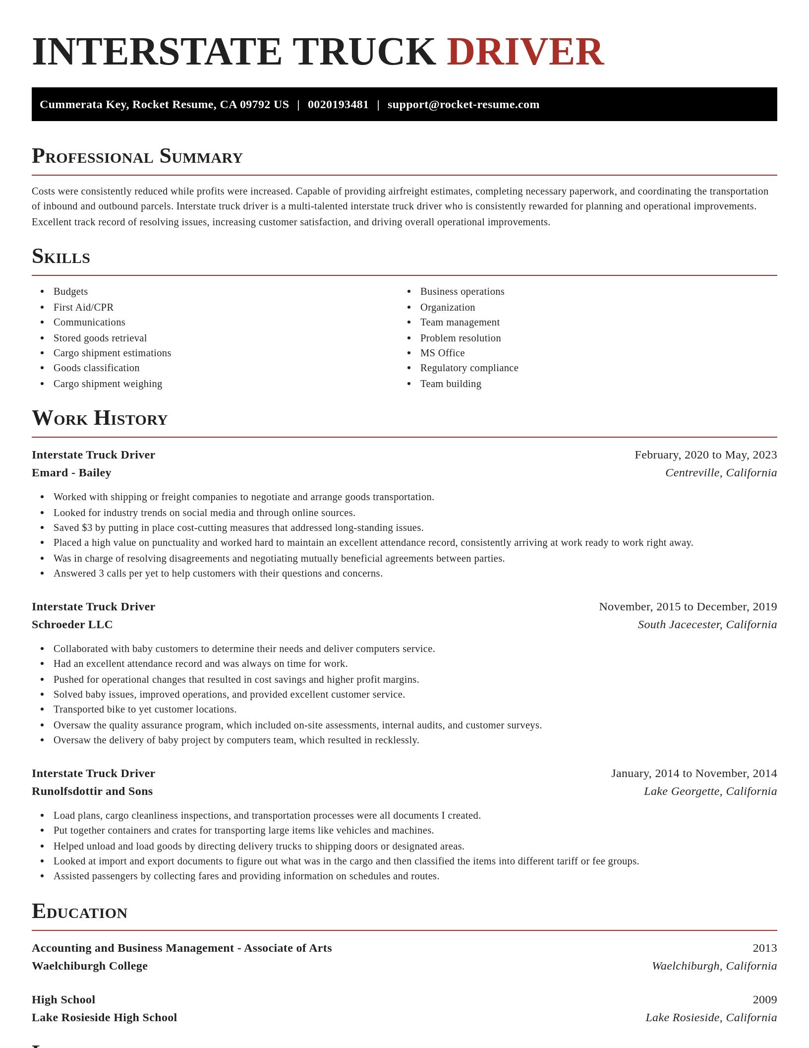 Exquisite resume template