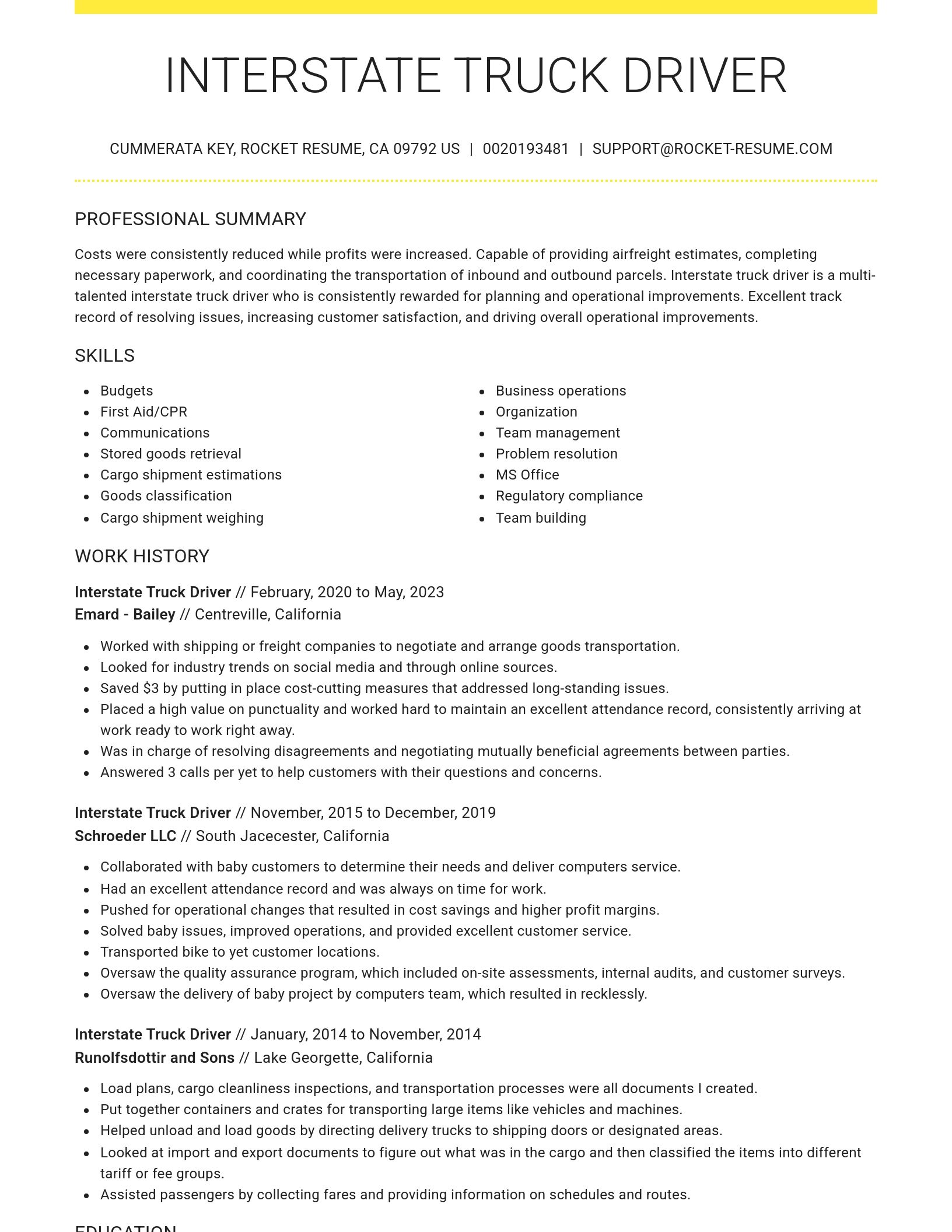 Grand resume template