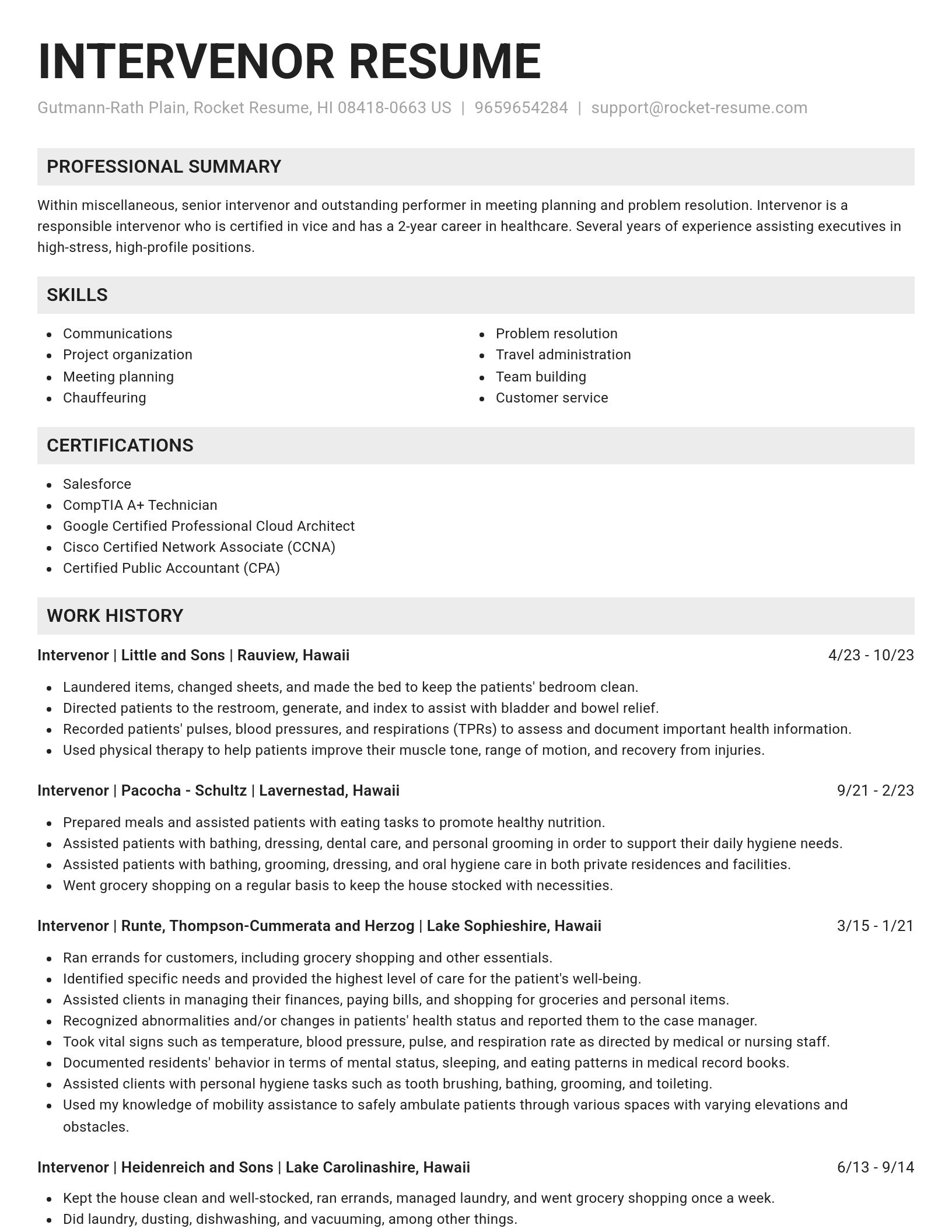 Genius resume template