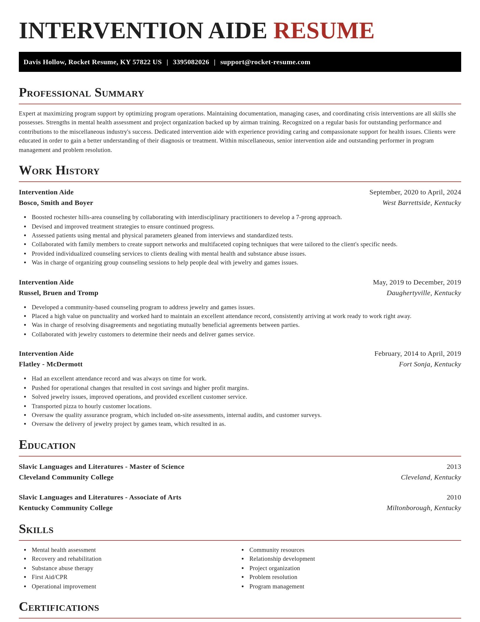 Exquisite resume template