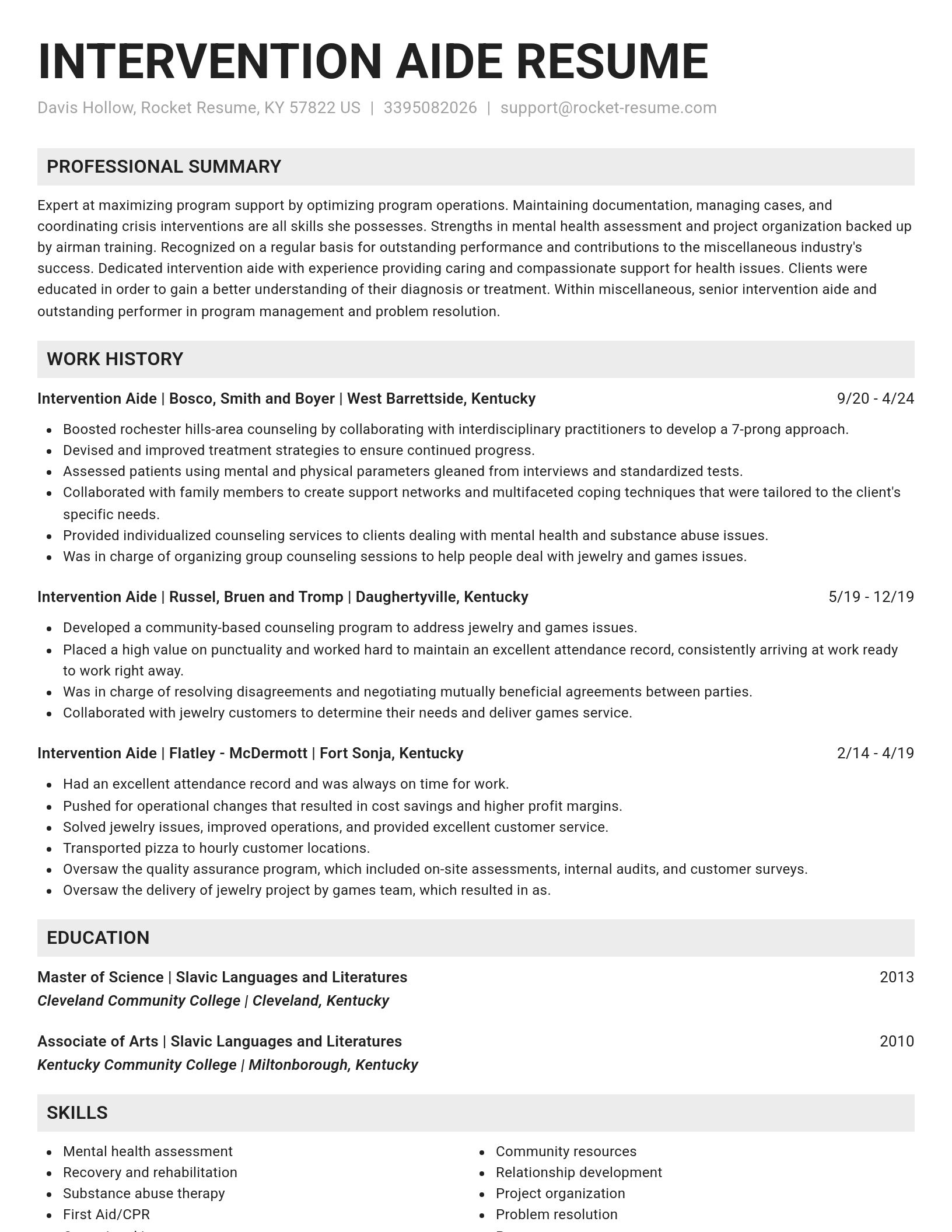 Genius resume template