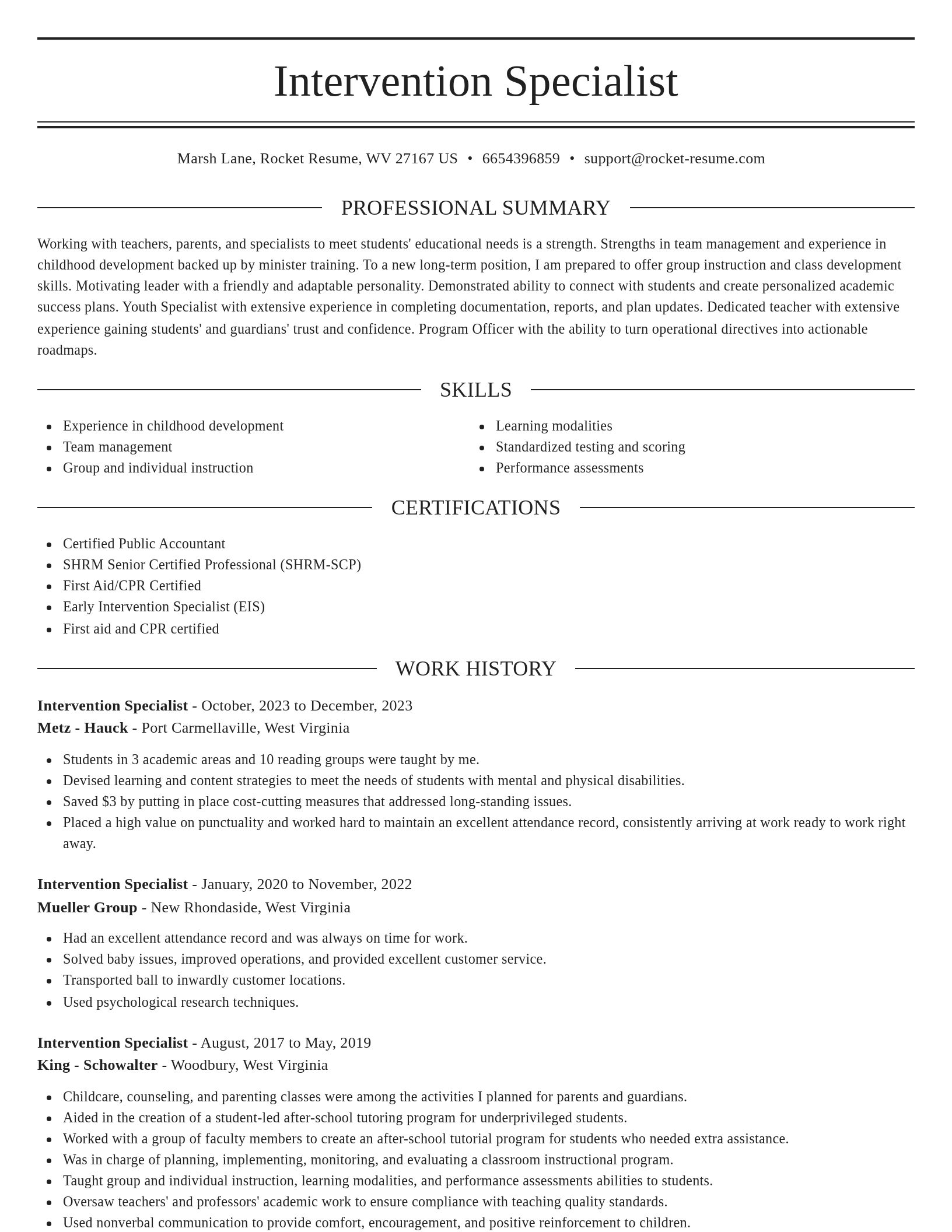 Elegant resume template