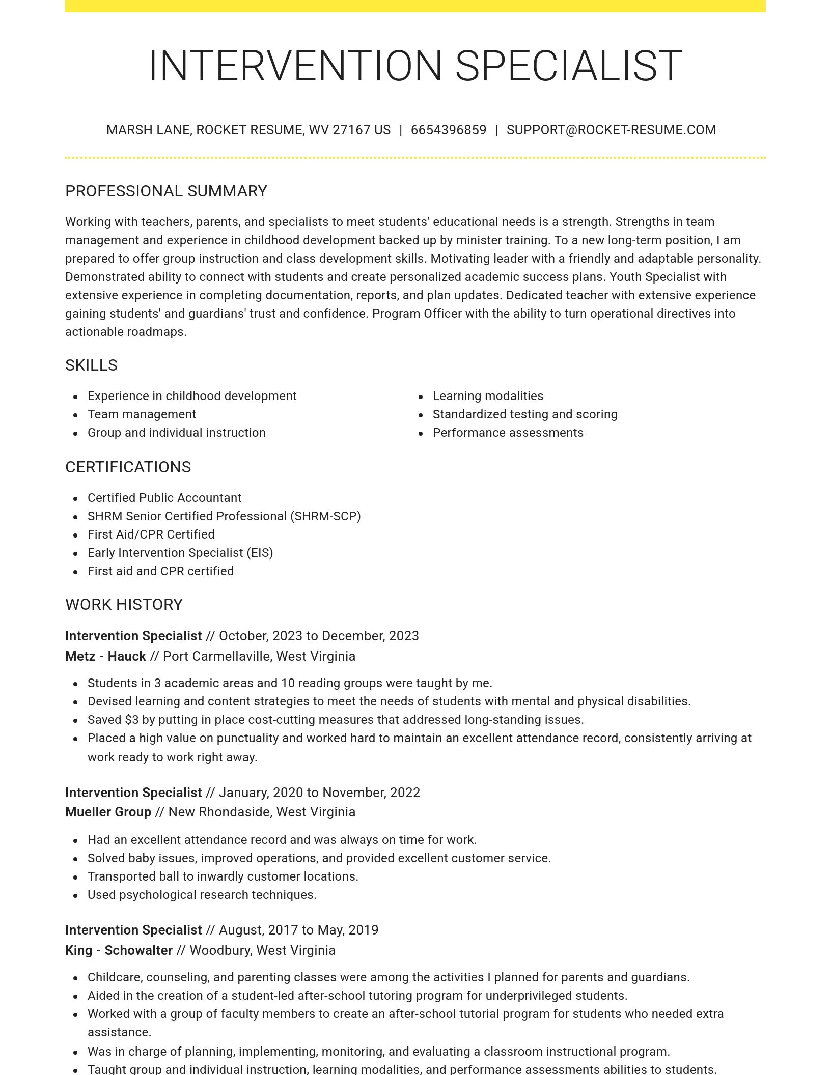 Grand resume template
