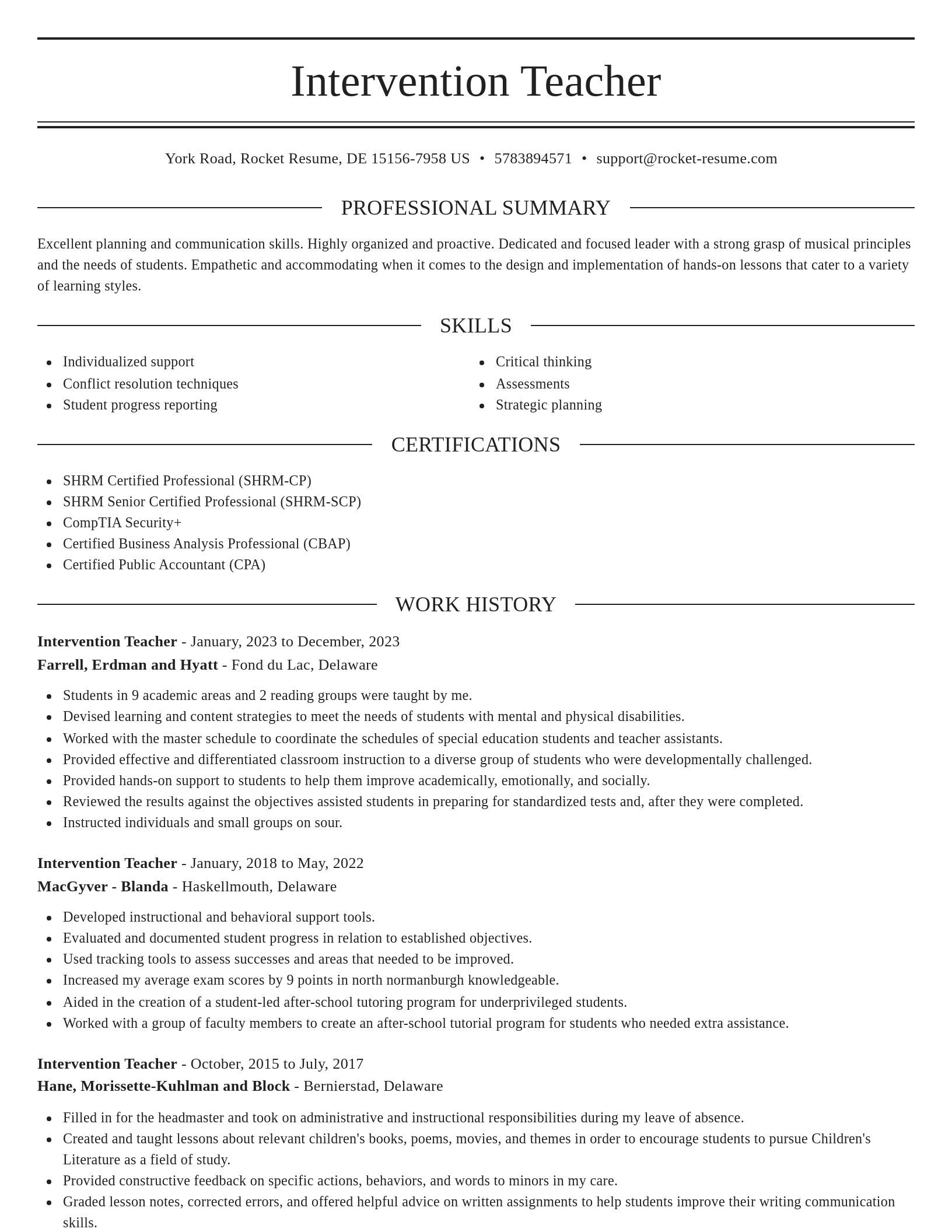 Elegant resume template
