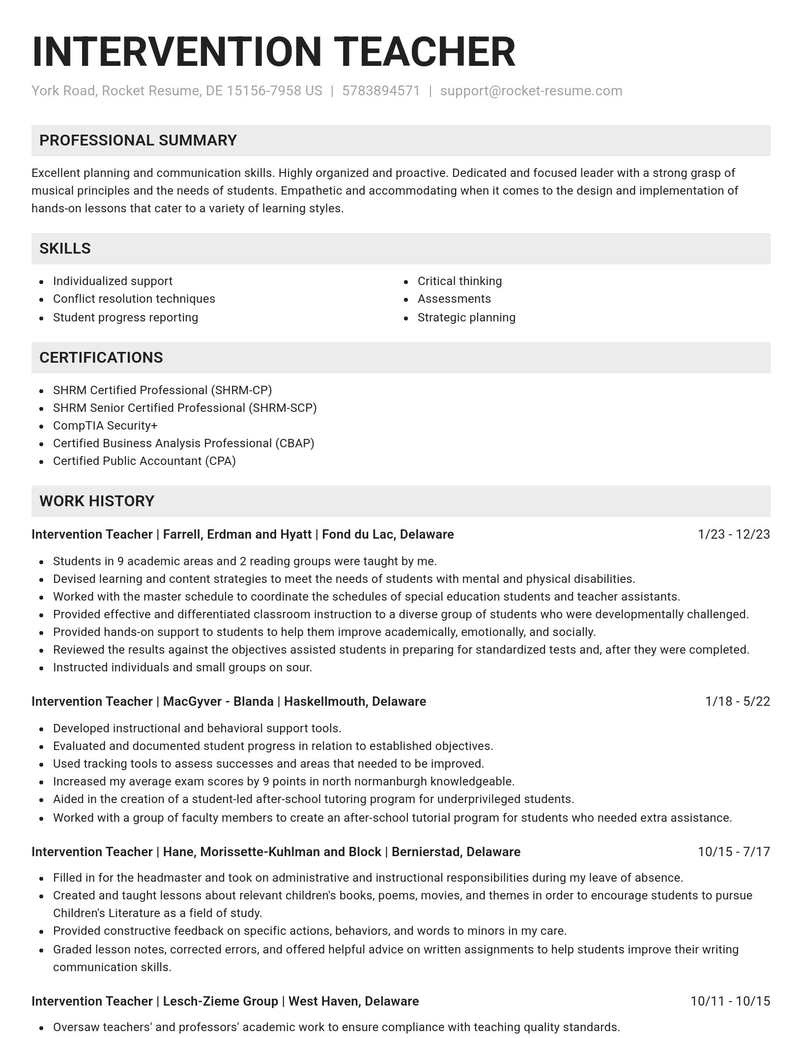 Genius resume template