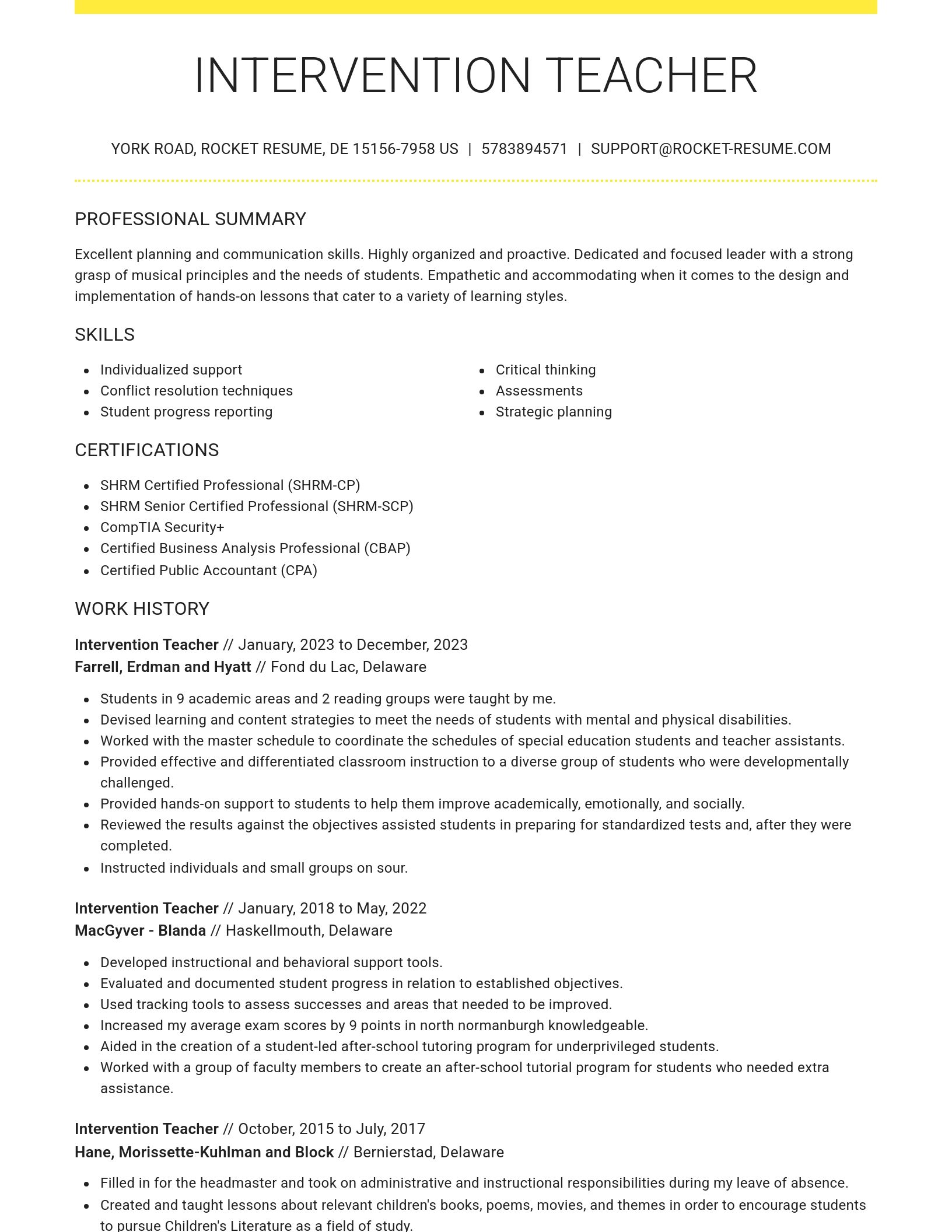 Grand resume template