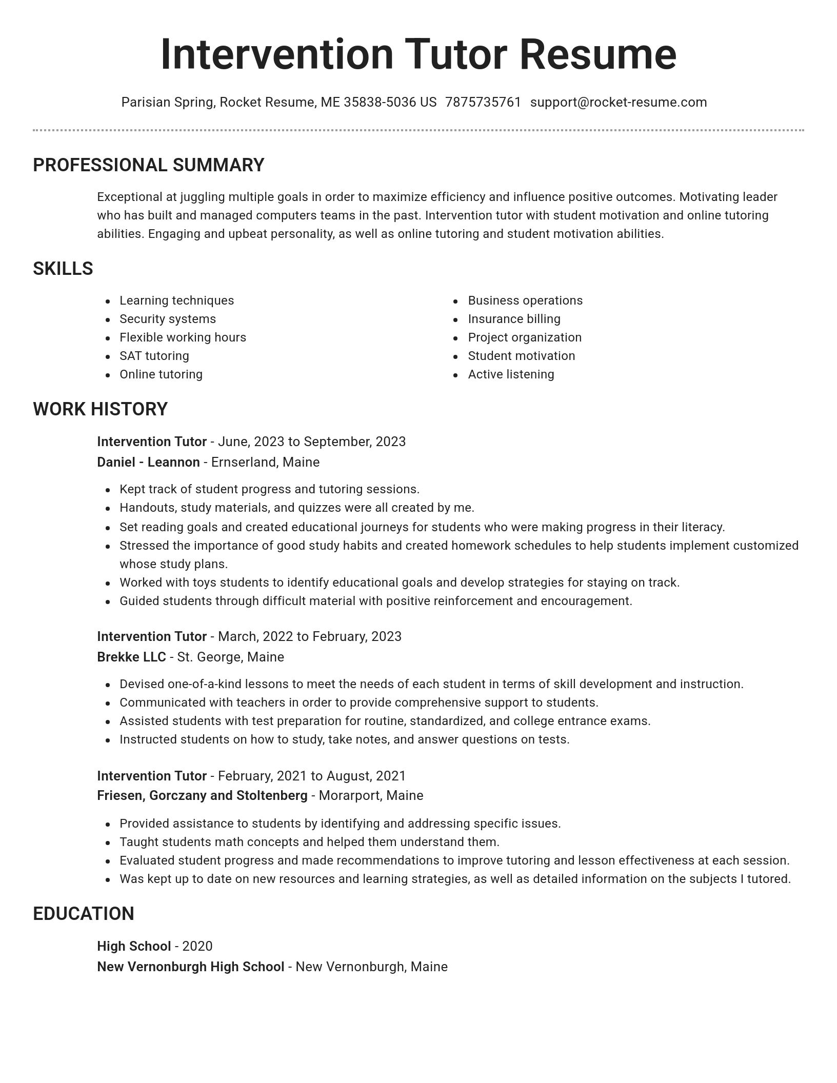 Brilliant resume template