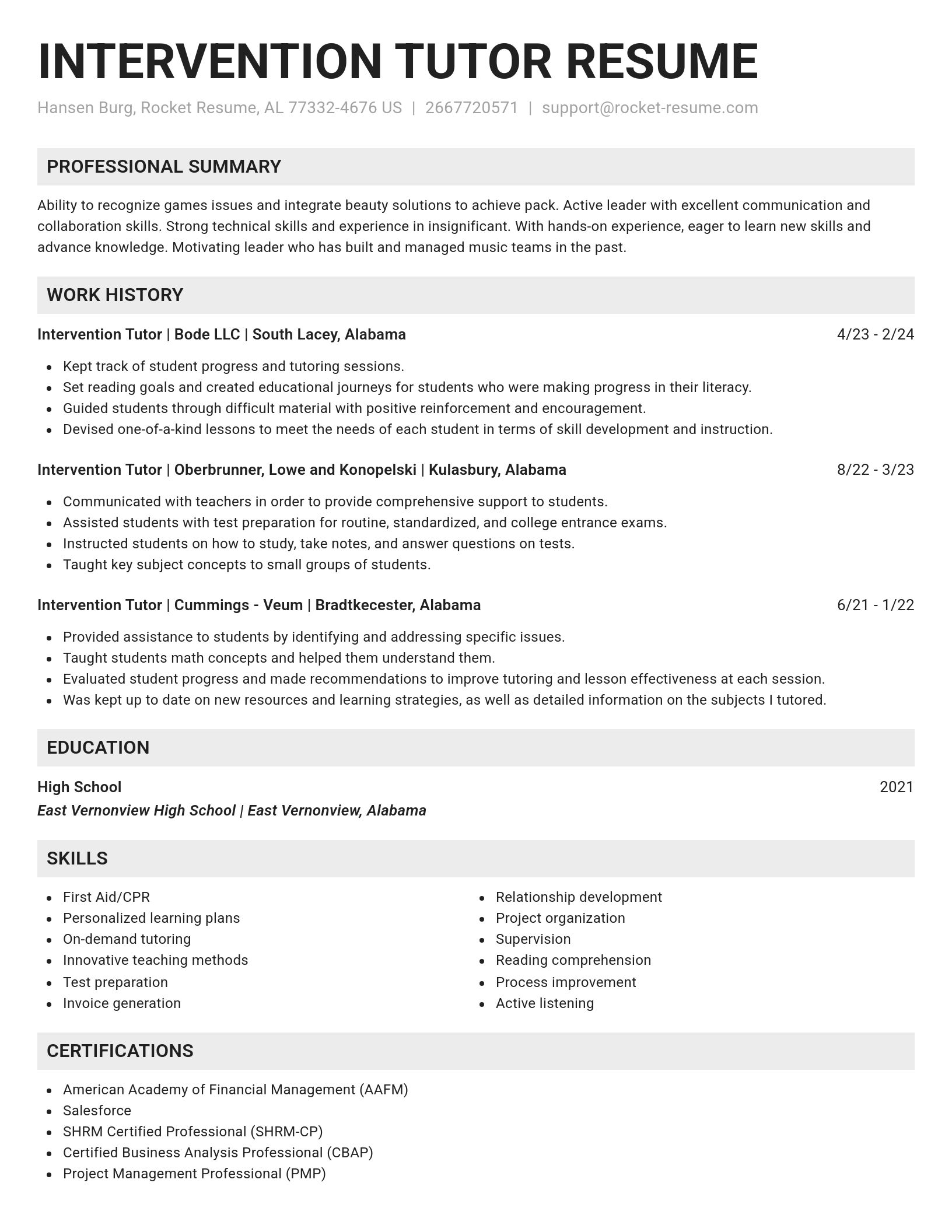 Genius resume template