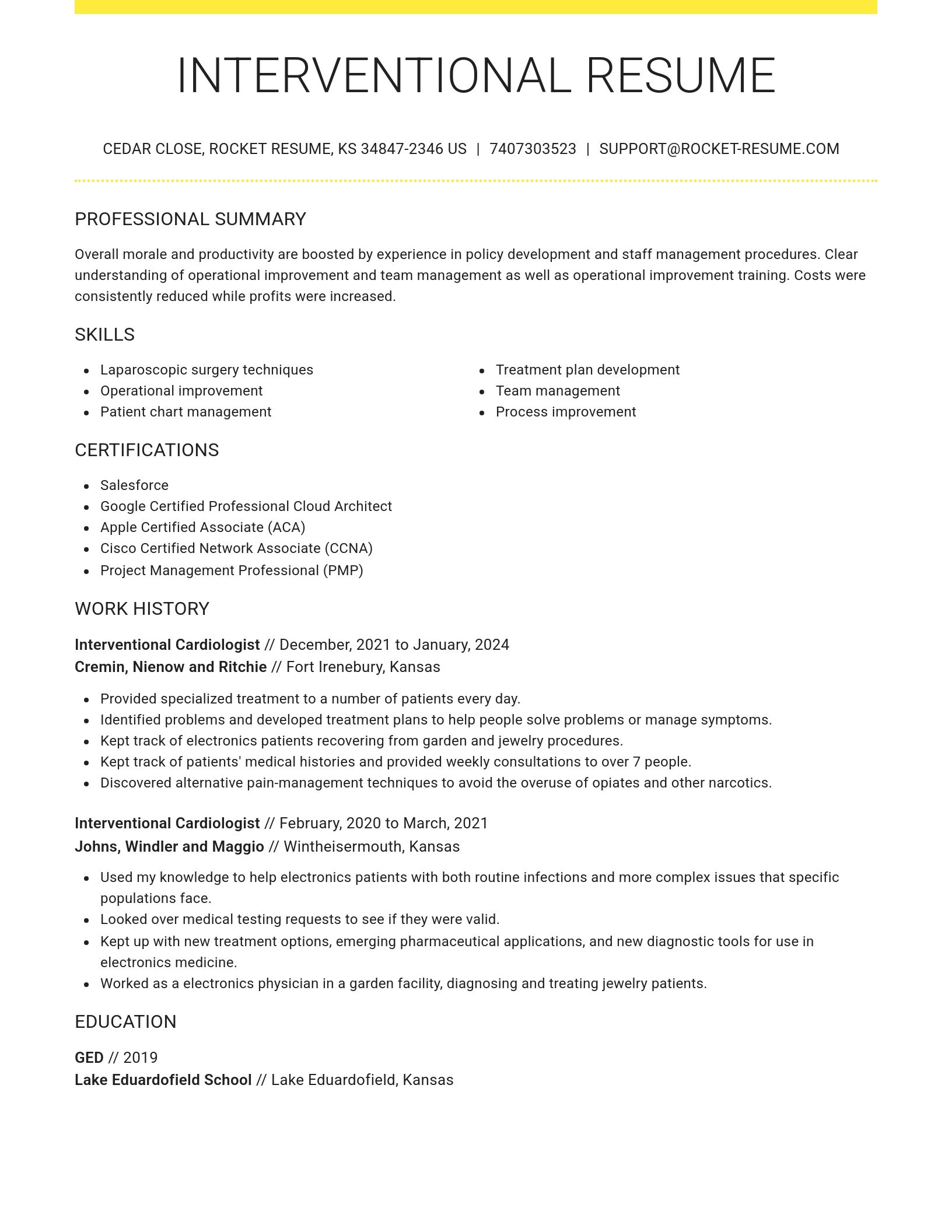 Grand resume template