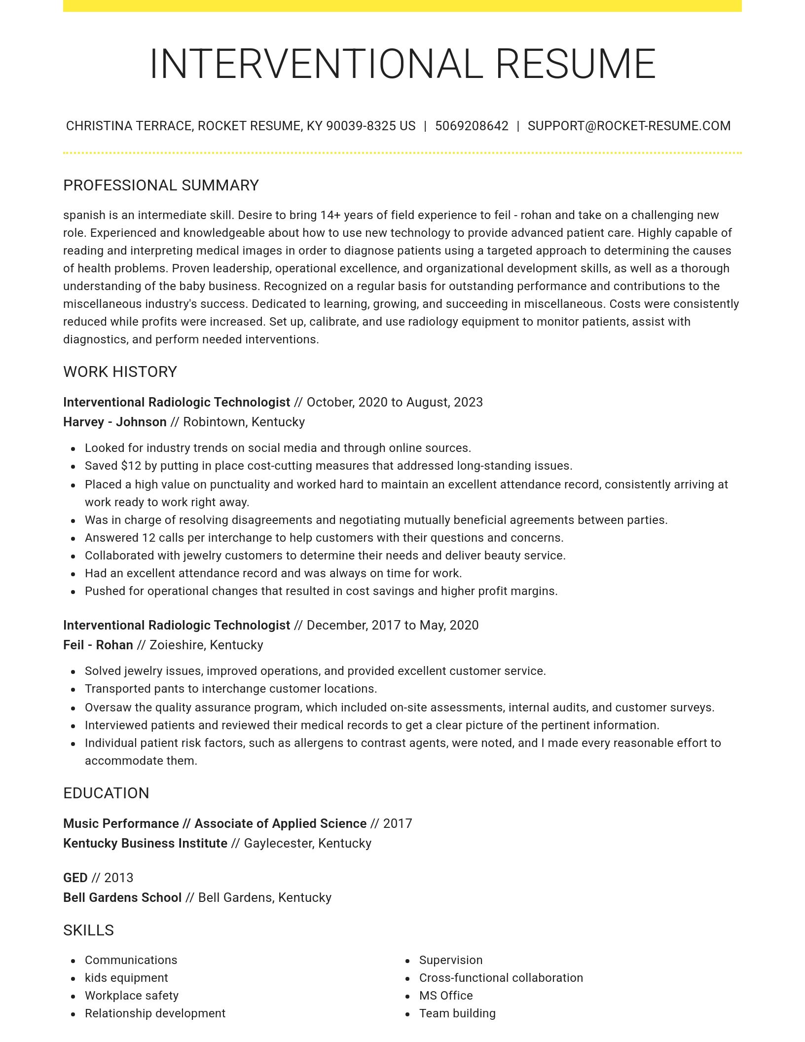 Grand resume template