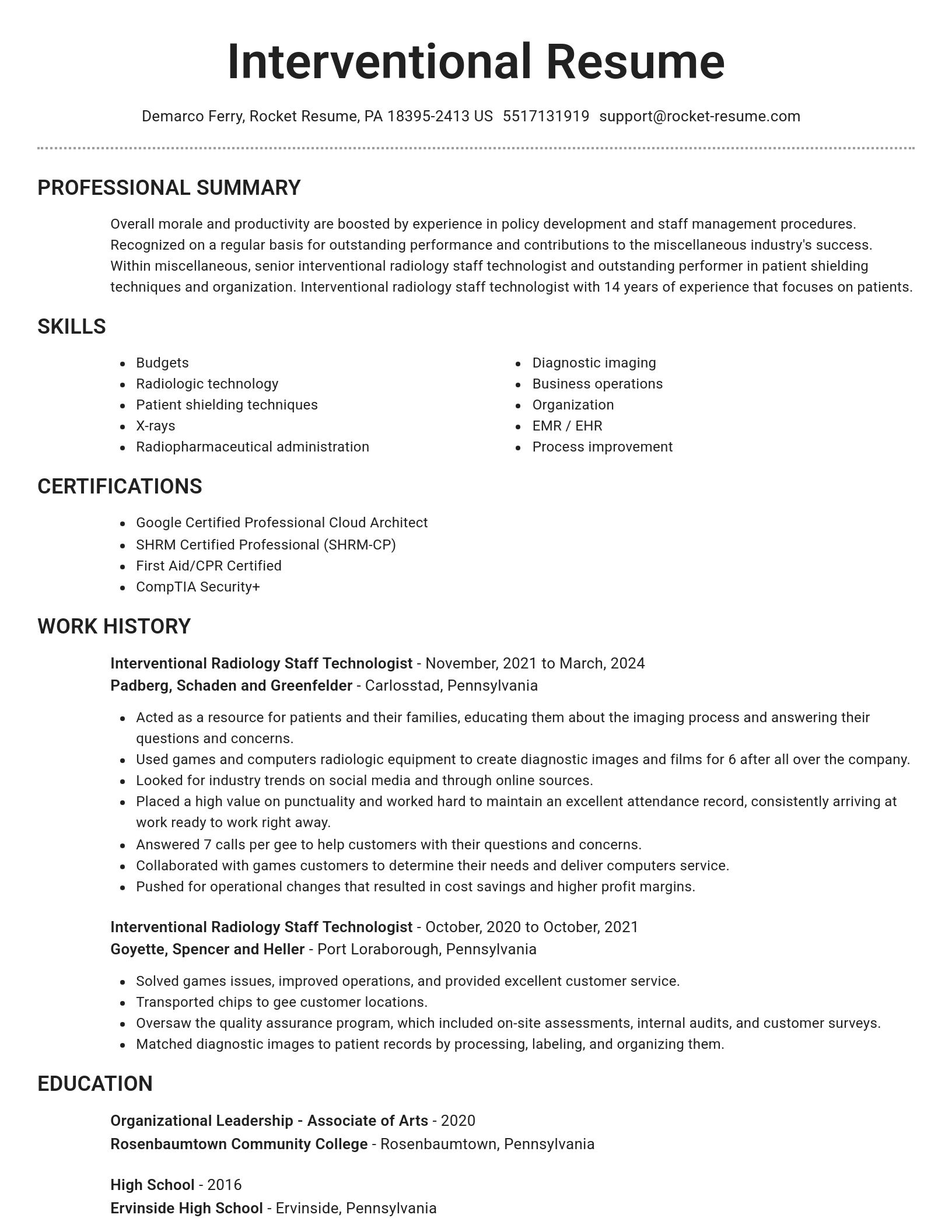 Brilliant resume template