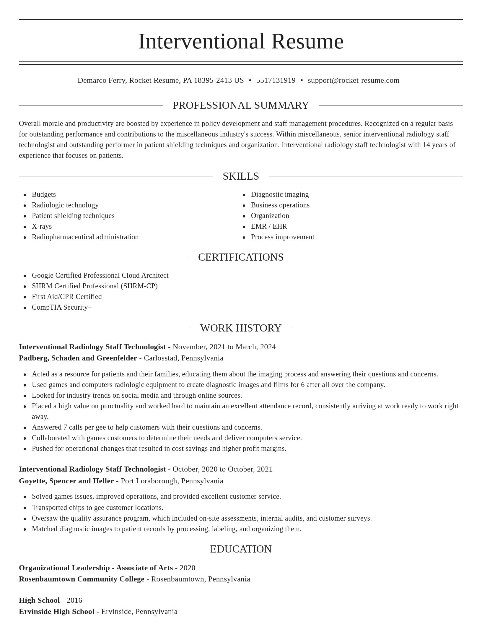 Elegant resume template